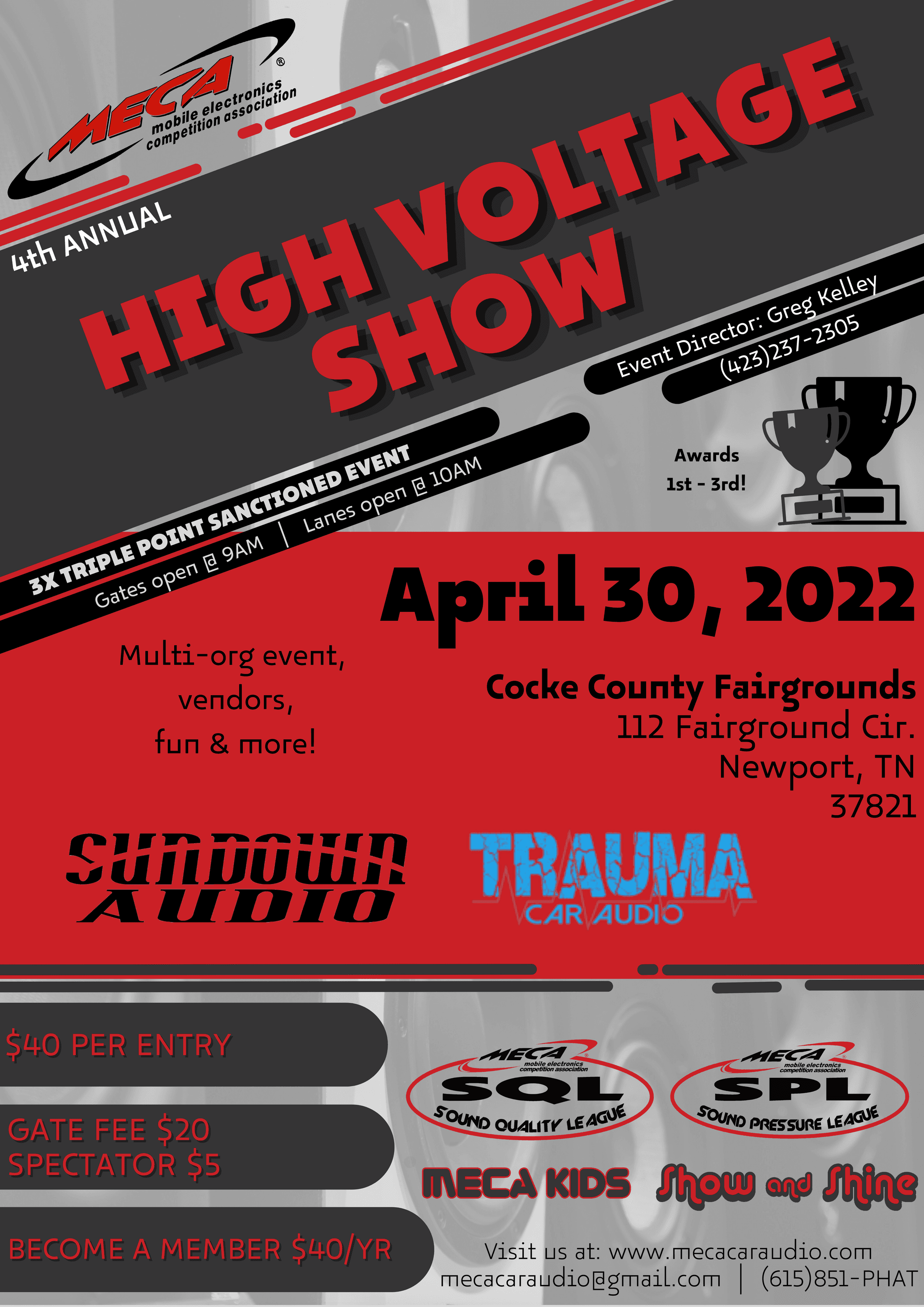 4th Annual Team High Voltage Show Flyer