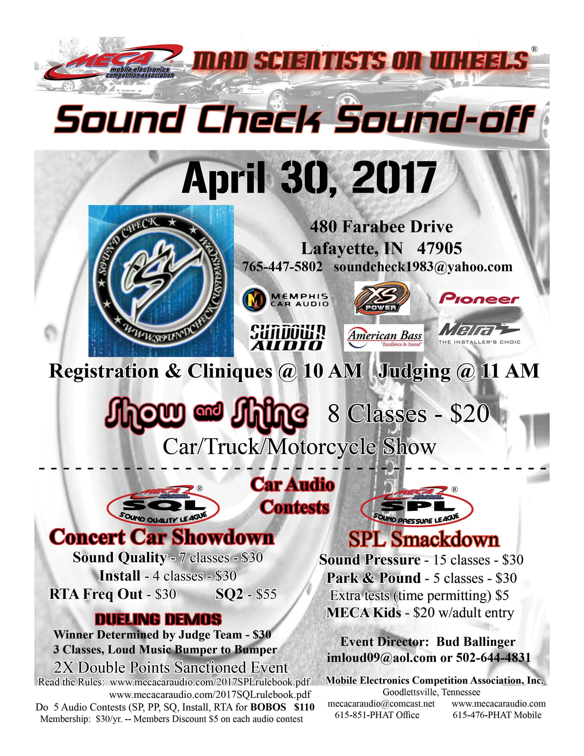 Sound Check Sound-off Flyer