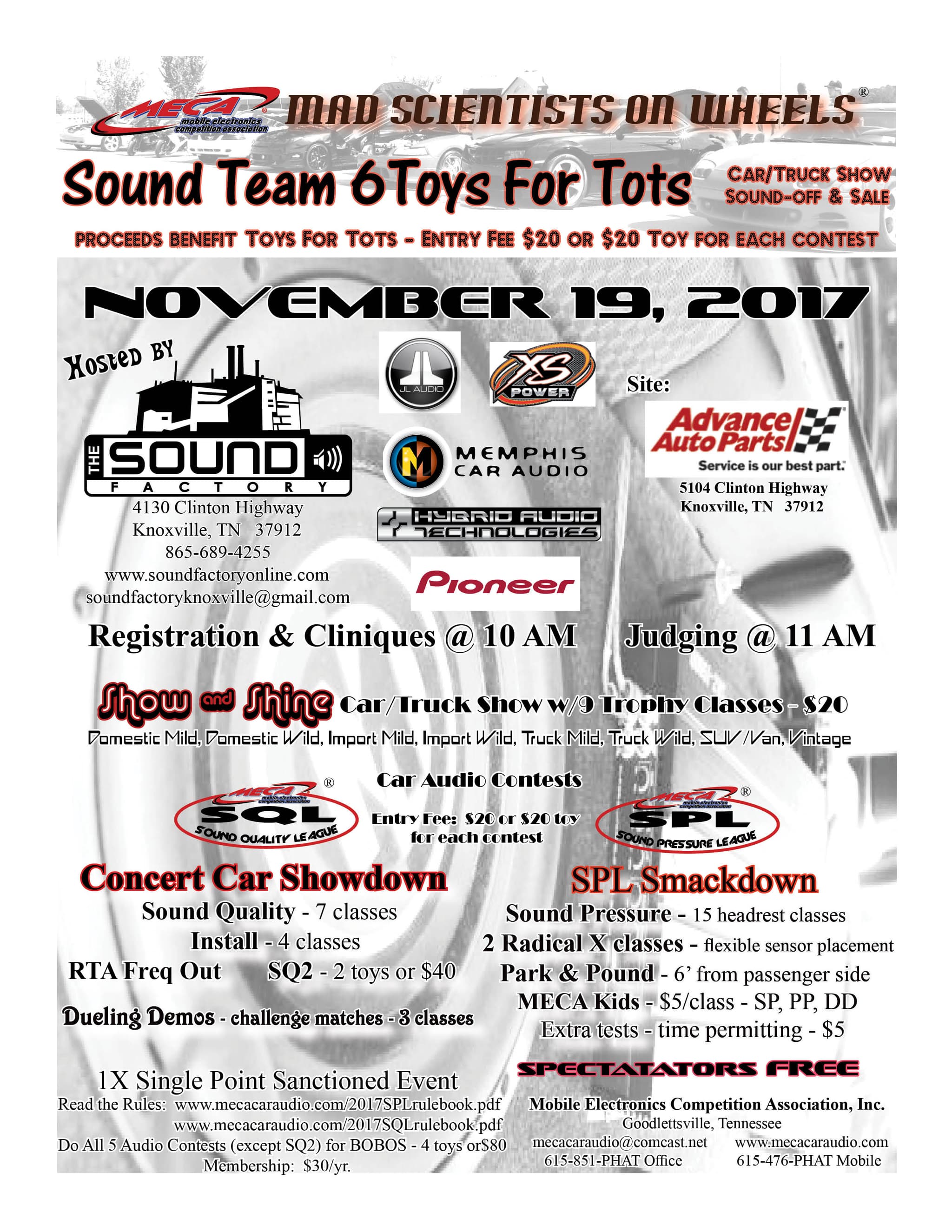 3rd Annual Sound FactoryToys For Tots Flyer