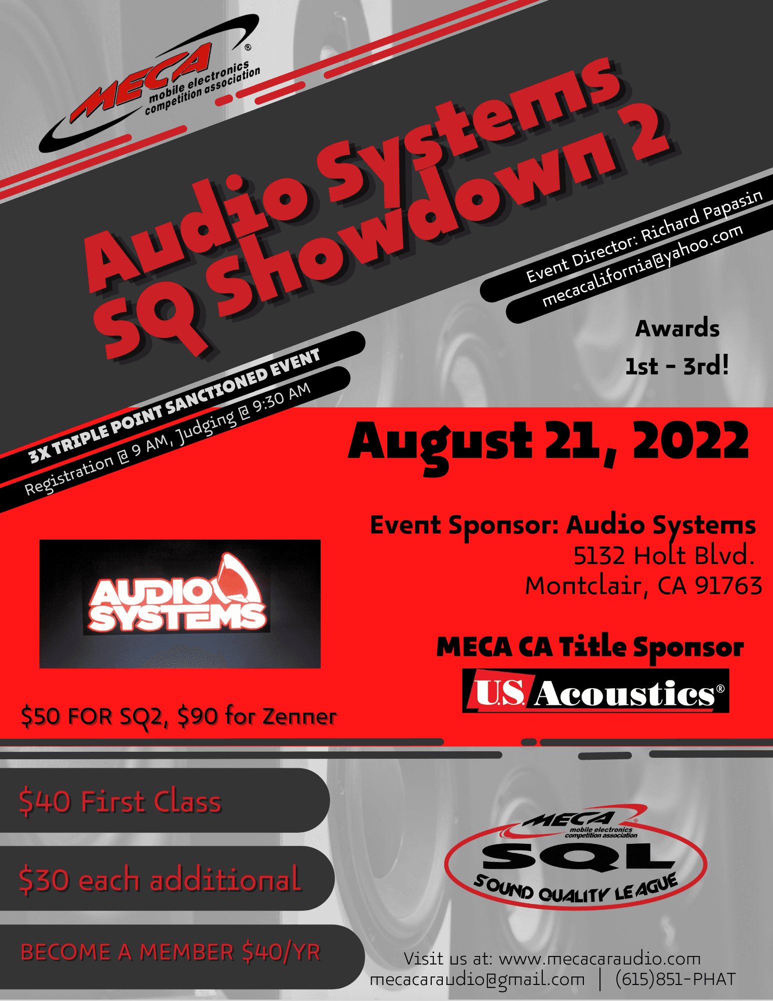 Audio Systems SQ Showdown 2 Flyer
