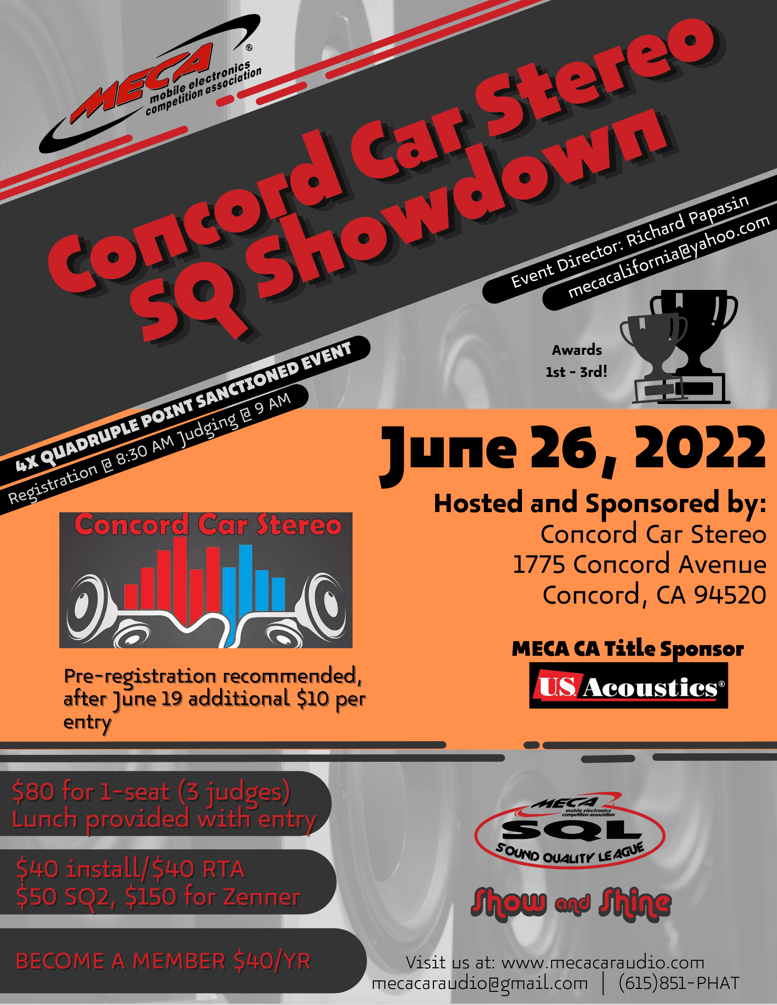 Concord Car Stereo SQ Showdown Flyer