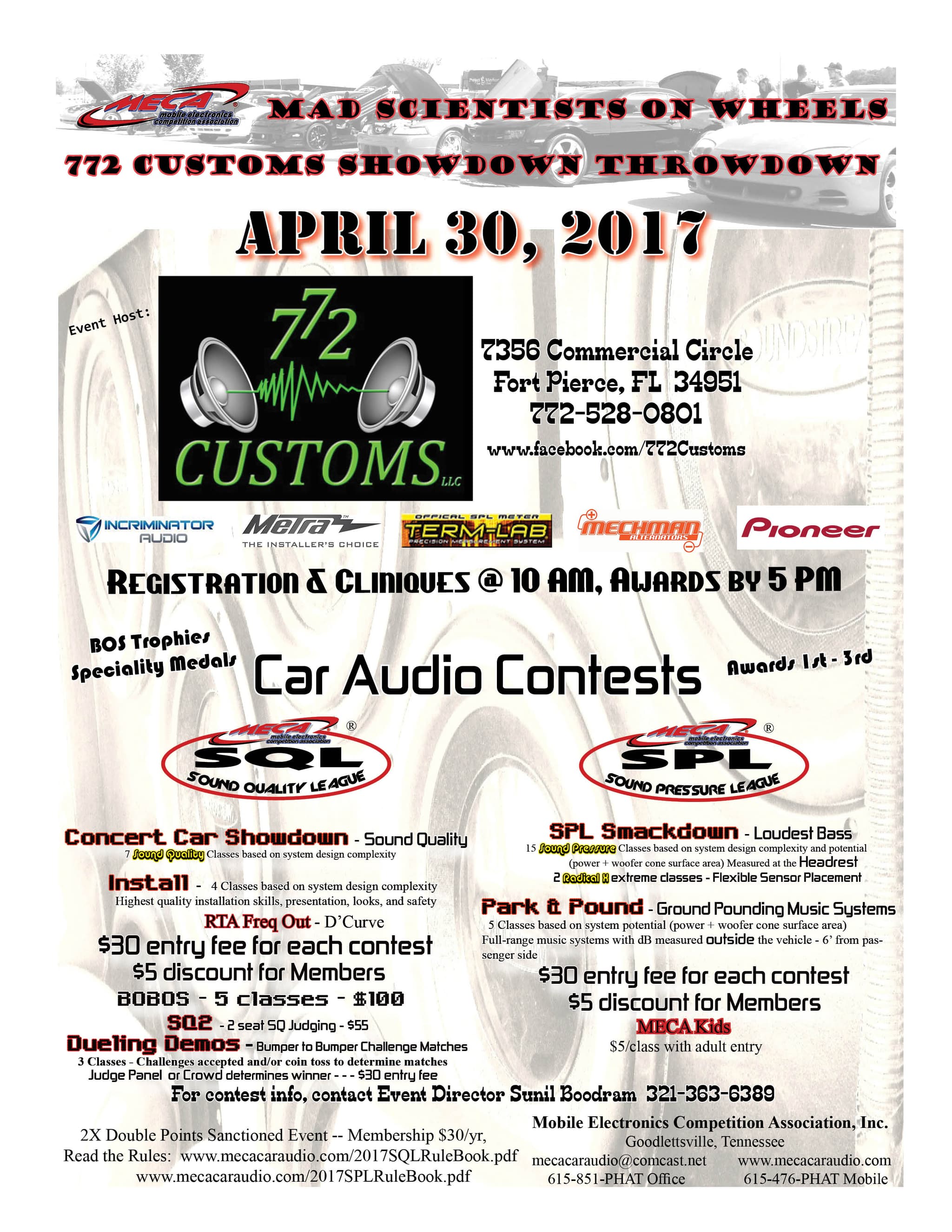 772 Customs Showdown Throwdown Flyer