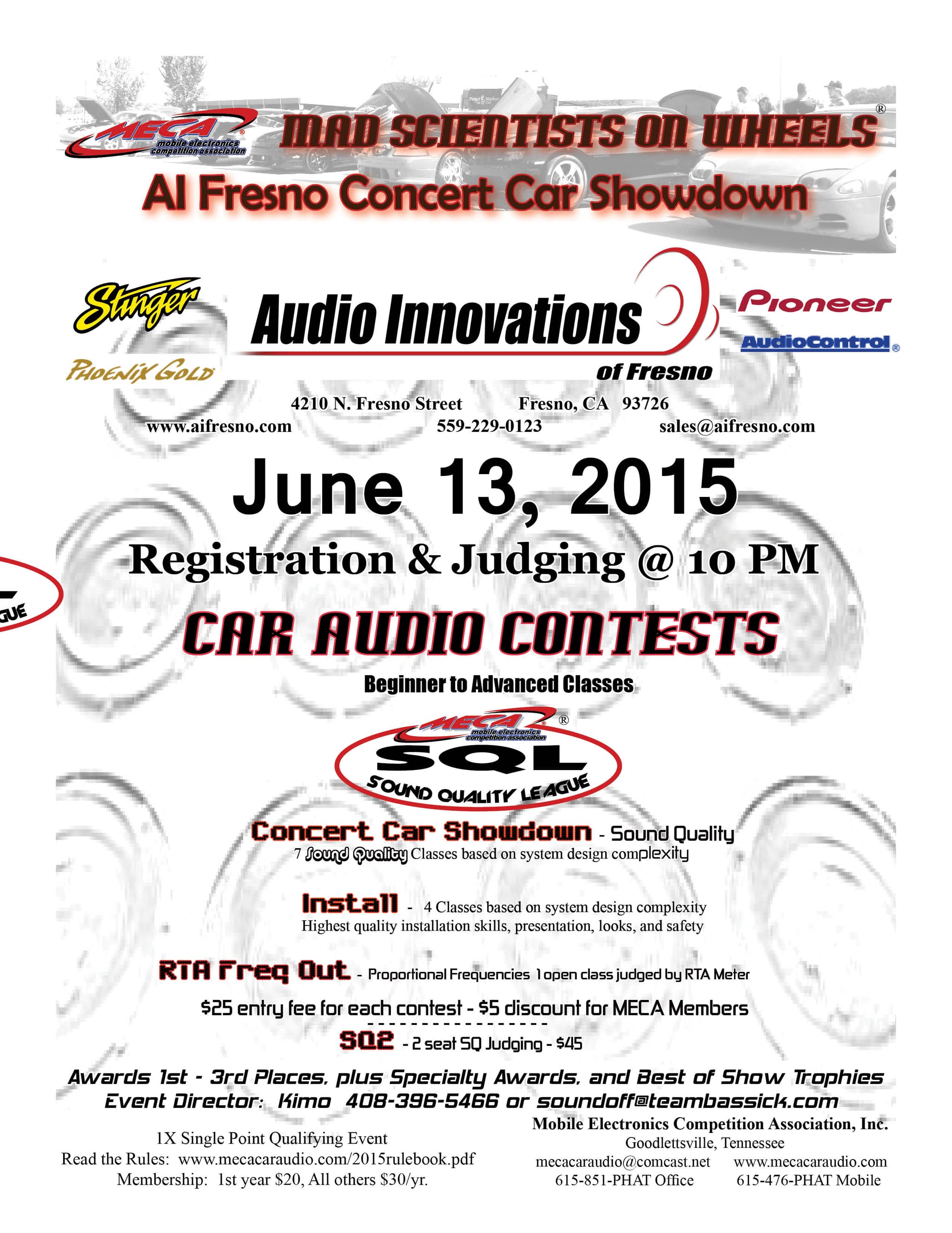 AI Fresno Concert Car Showdown Flyer