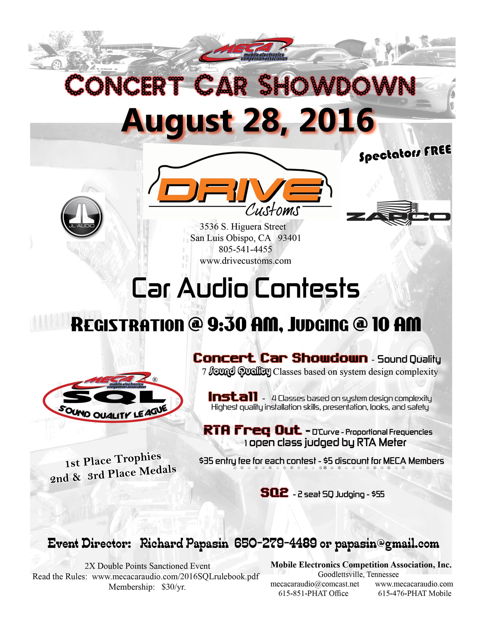 Concert Car Showdown Flyer