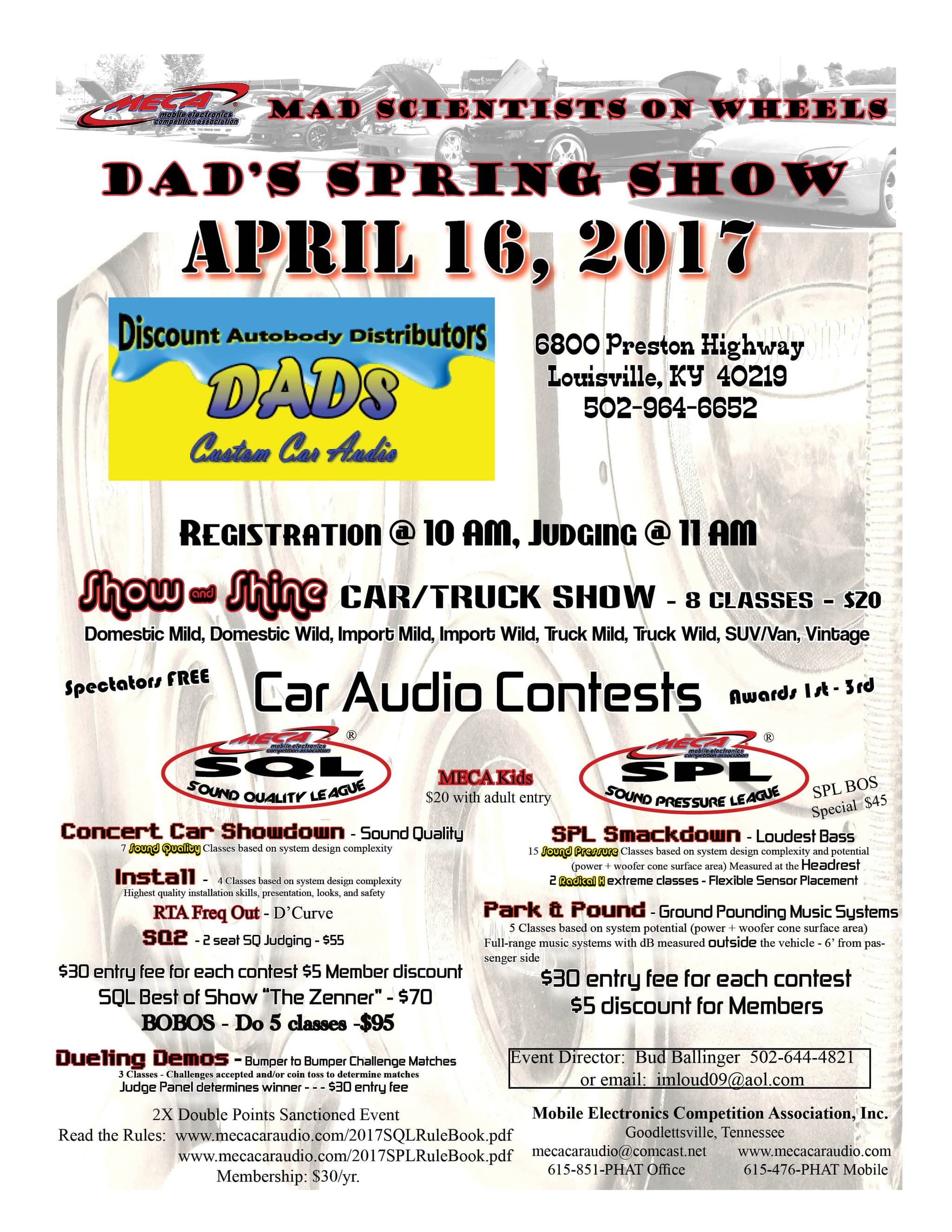 DAD's Spring Show Flyer