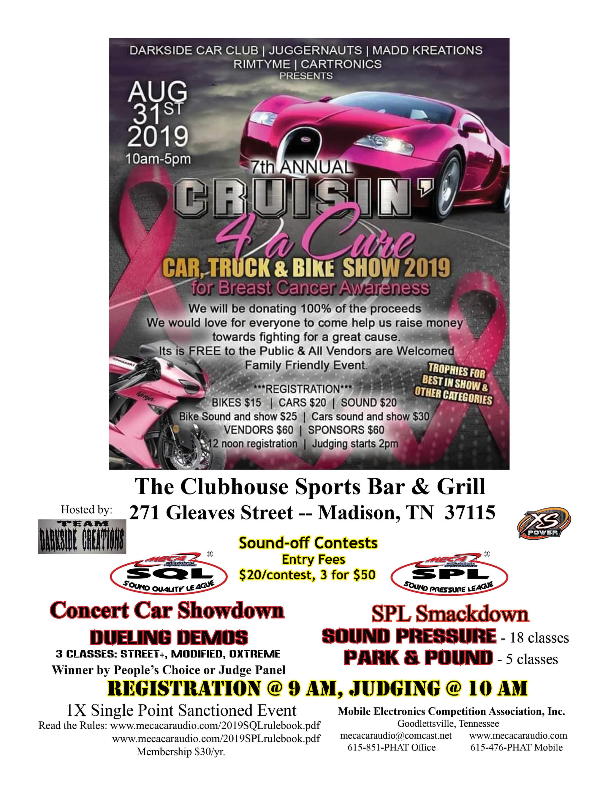 7th Annual Crusin' 4 A Cure Flyer
