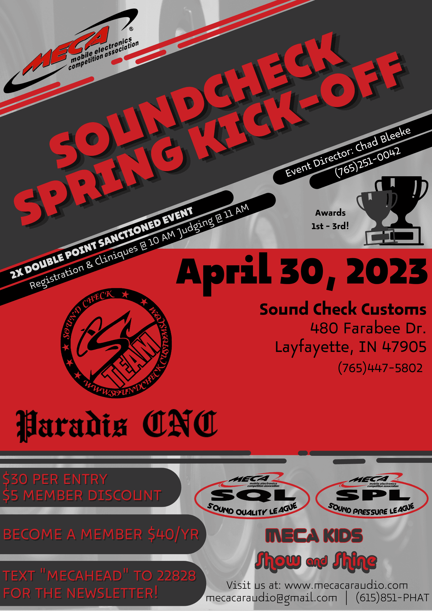 Sound Check Spring Kick-Off Flyer