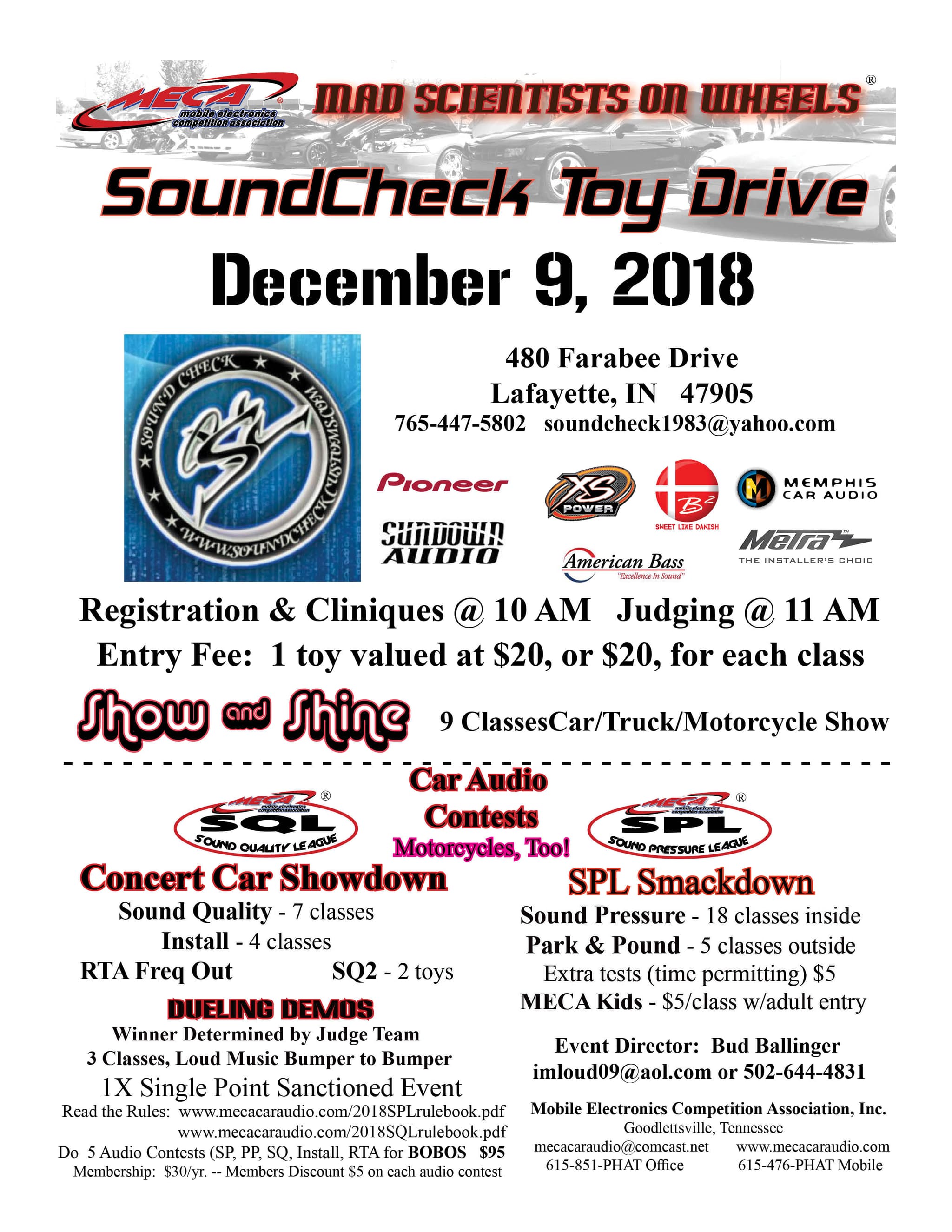 SoundCheck Toy Drive Flyer