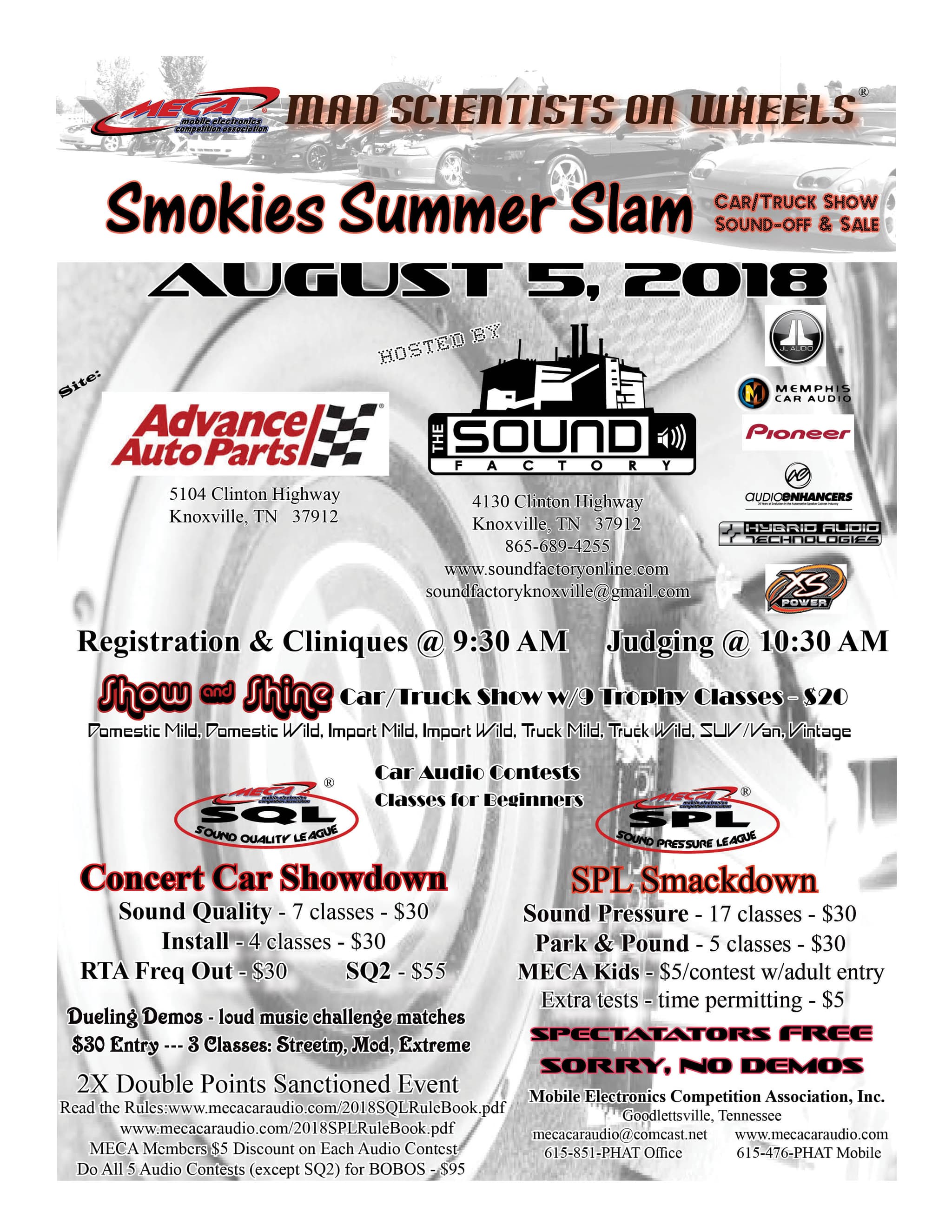 Smokies Summer Slam Flyer