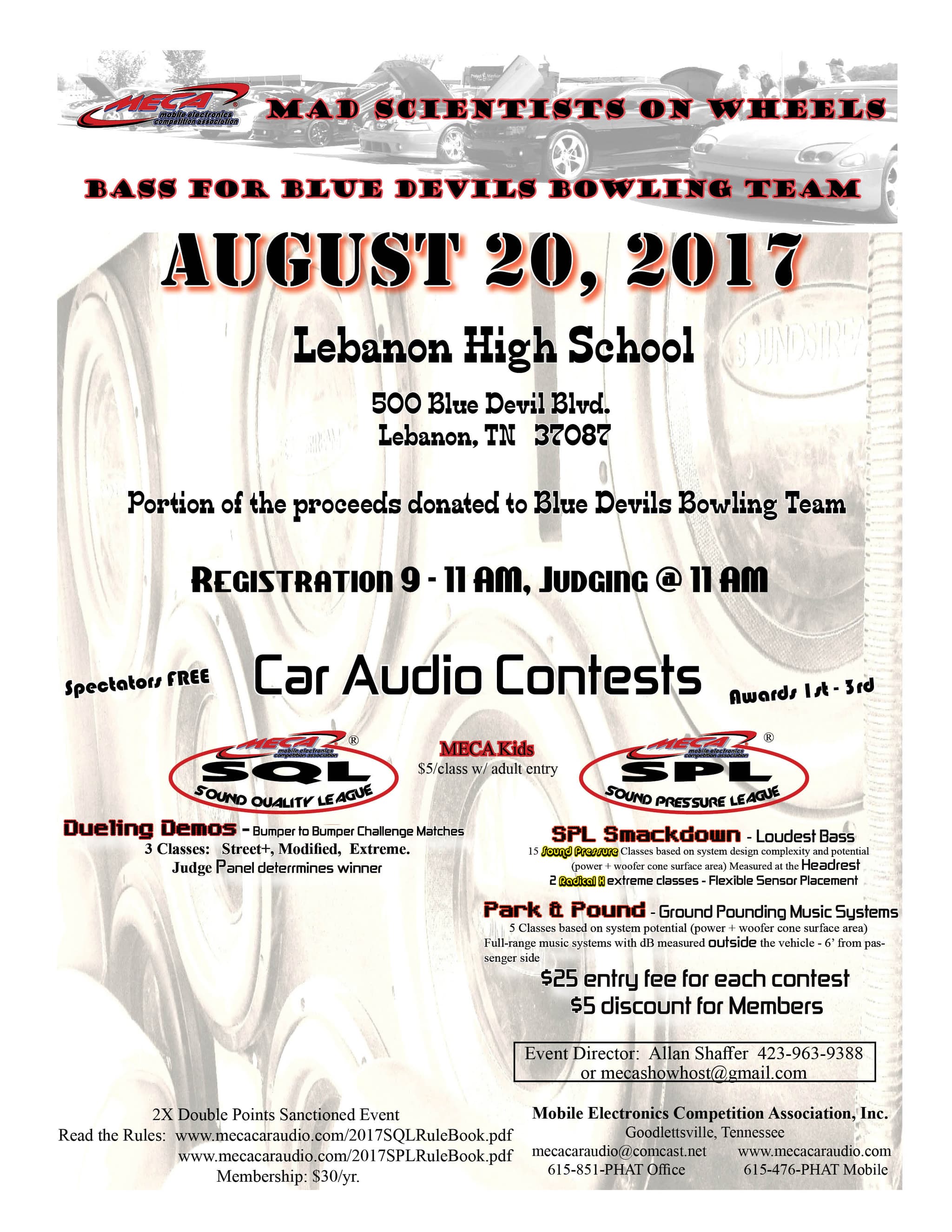 Bass for Bowling Show Flyer