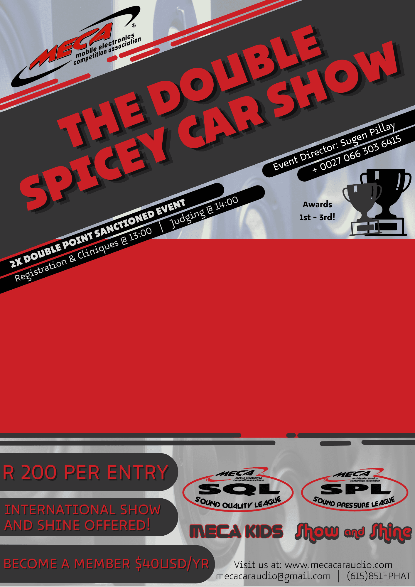 The Double Spicey Car Show Flyer