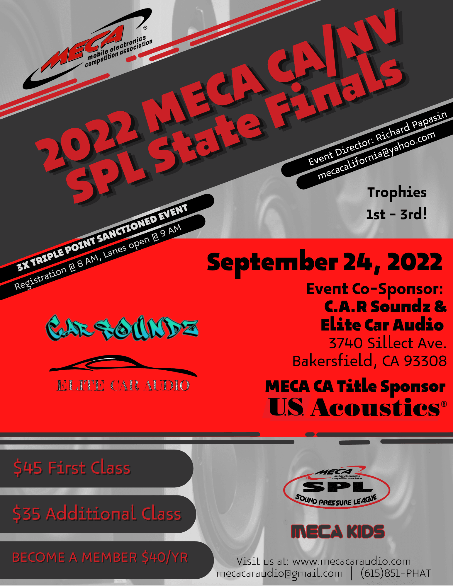2022 MECA CA/NV SPL State Finals Flyer