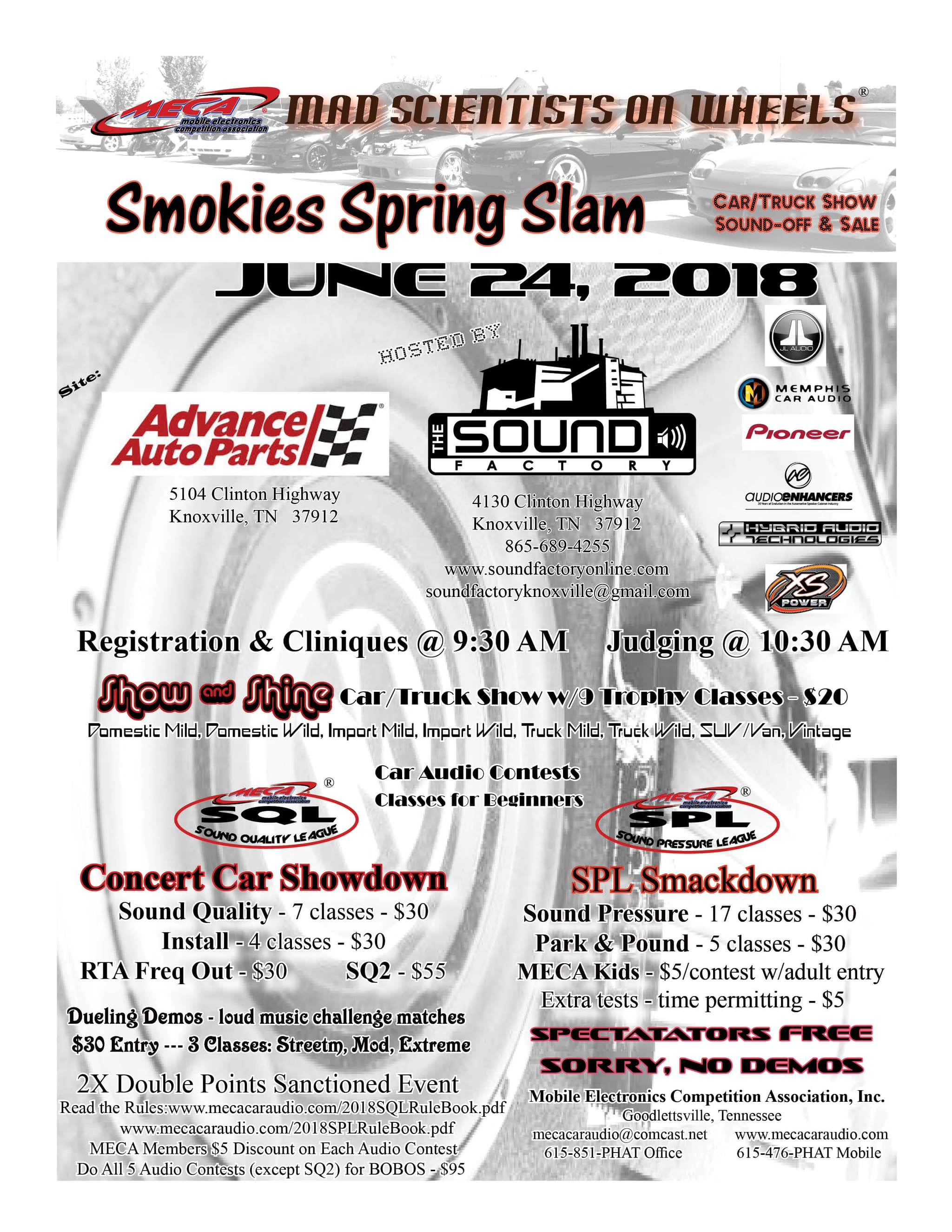 Smokies Spring Slam Flyer