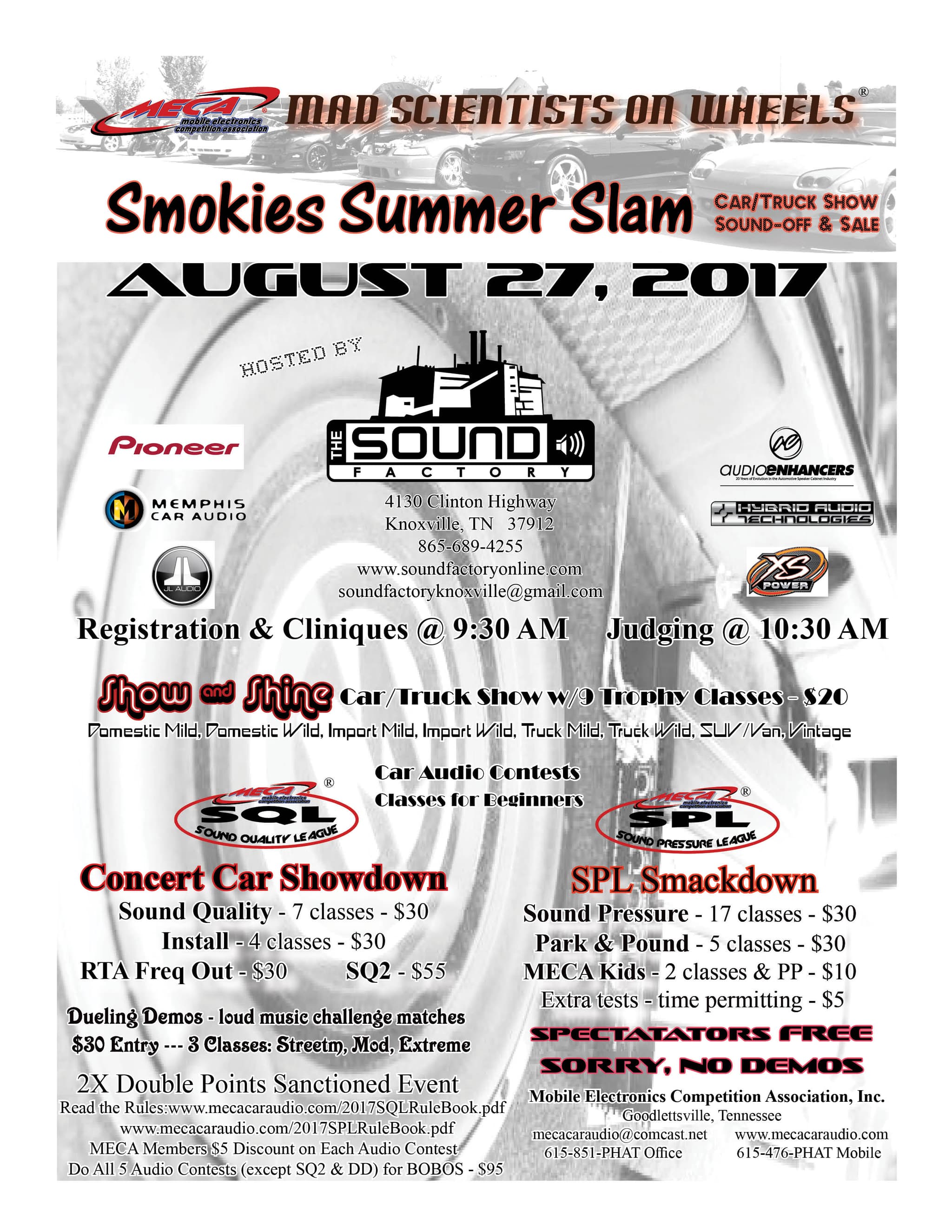 Smokies Summer Slam Flyer