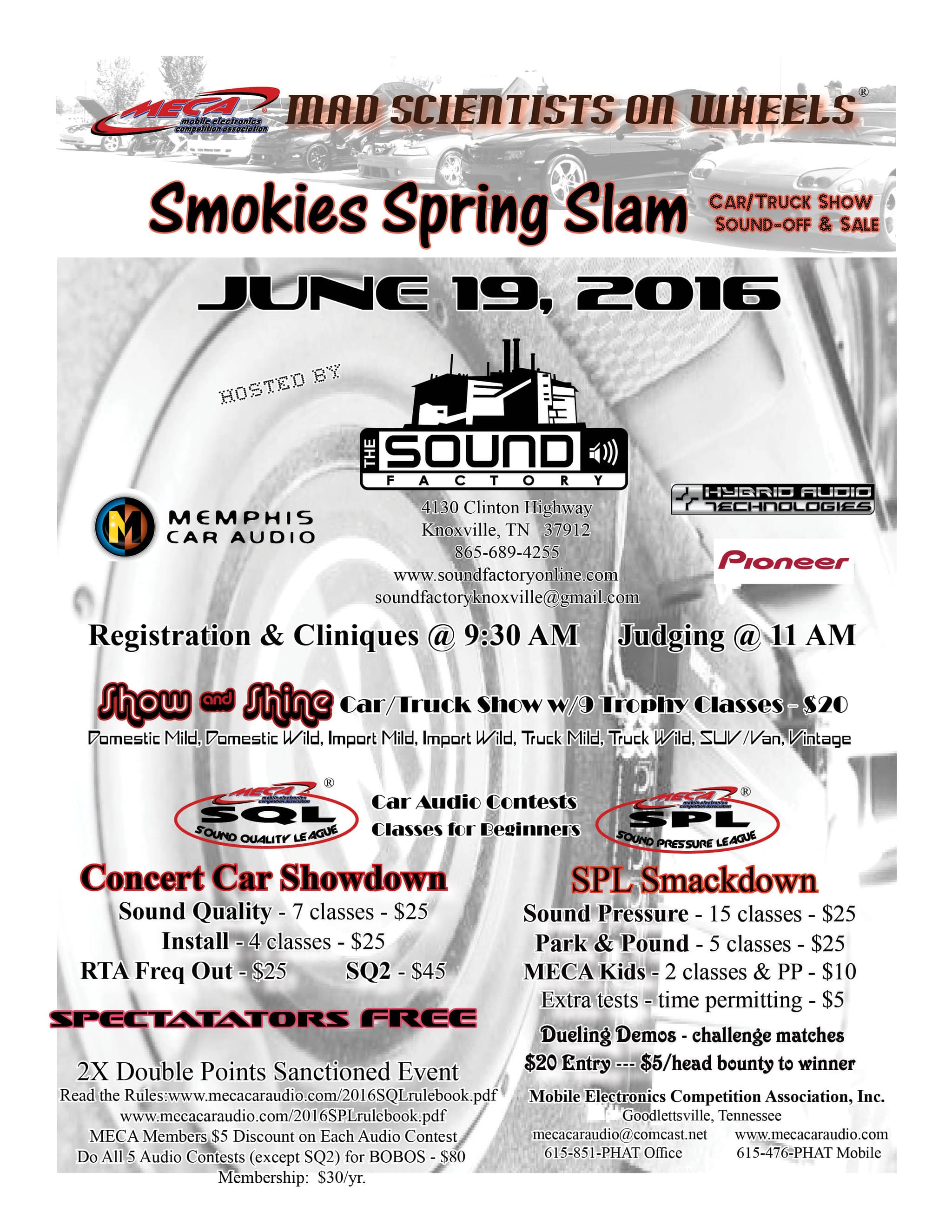 Smokies Spring Slam Flyer