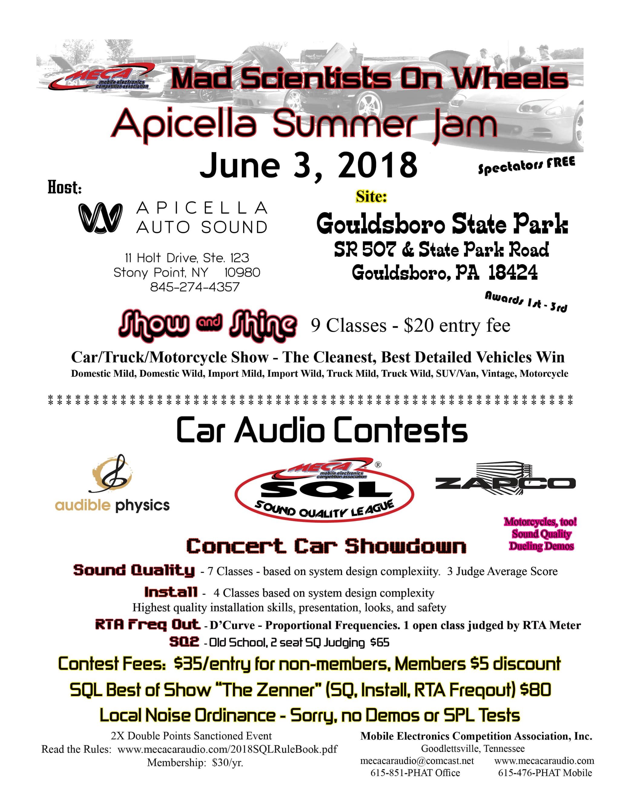 Apicella Summer Jam Flyer