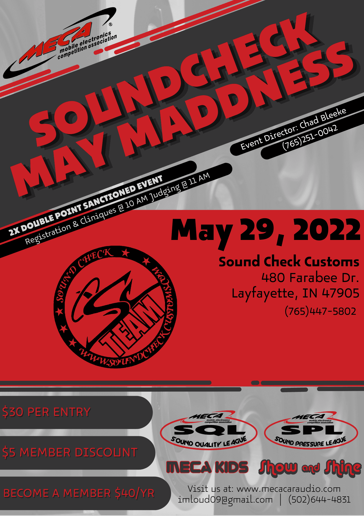 Sound Check May Maddness Flyer