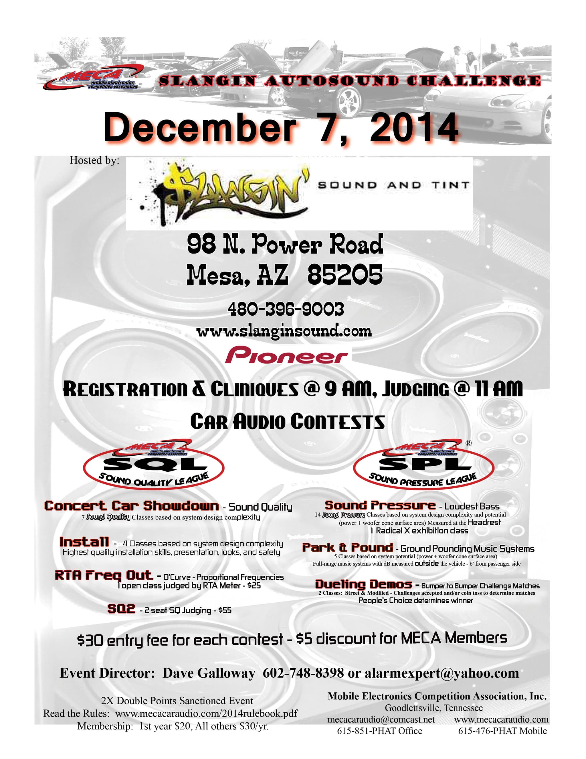 Slangin Autosound Challenge Flyer