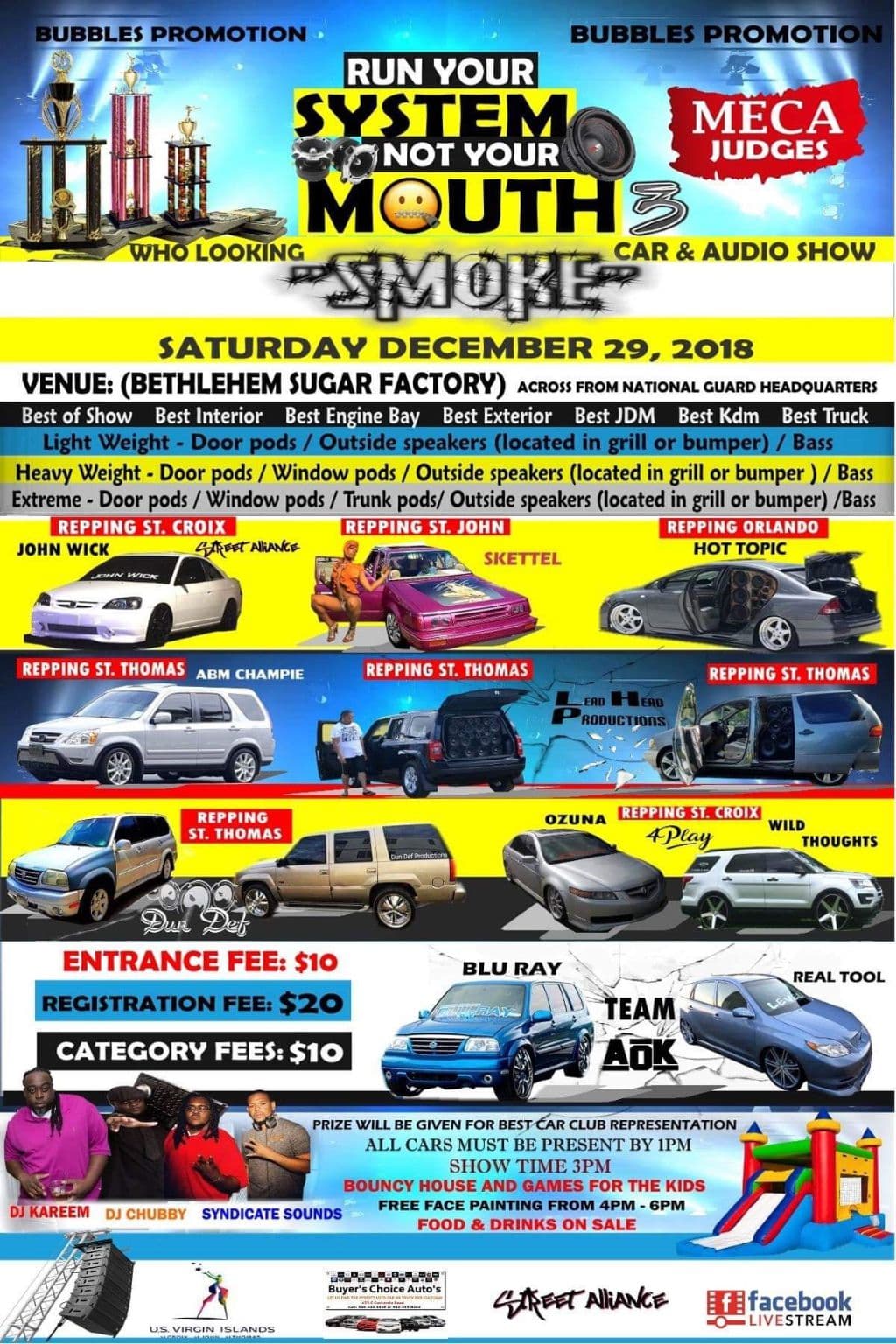 Run Your System, Not Your Mouth Car & Audio Show Flyer