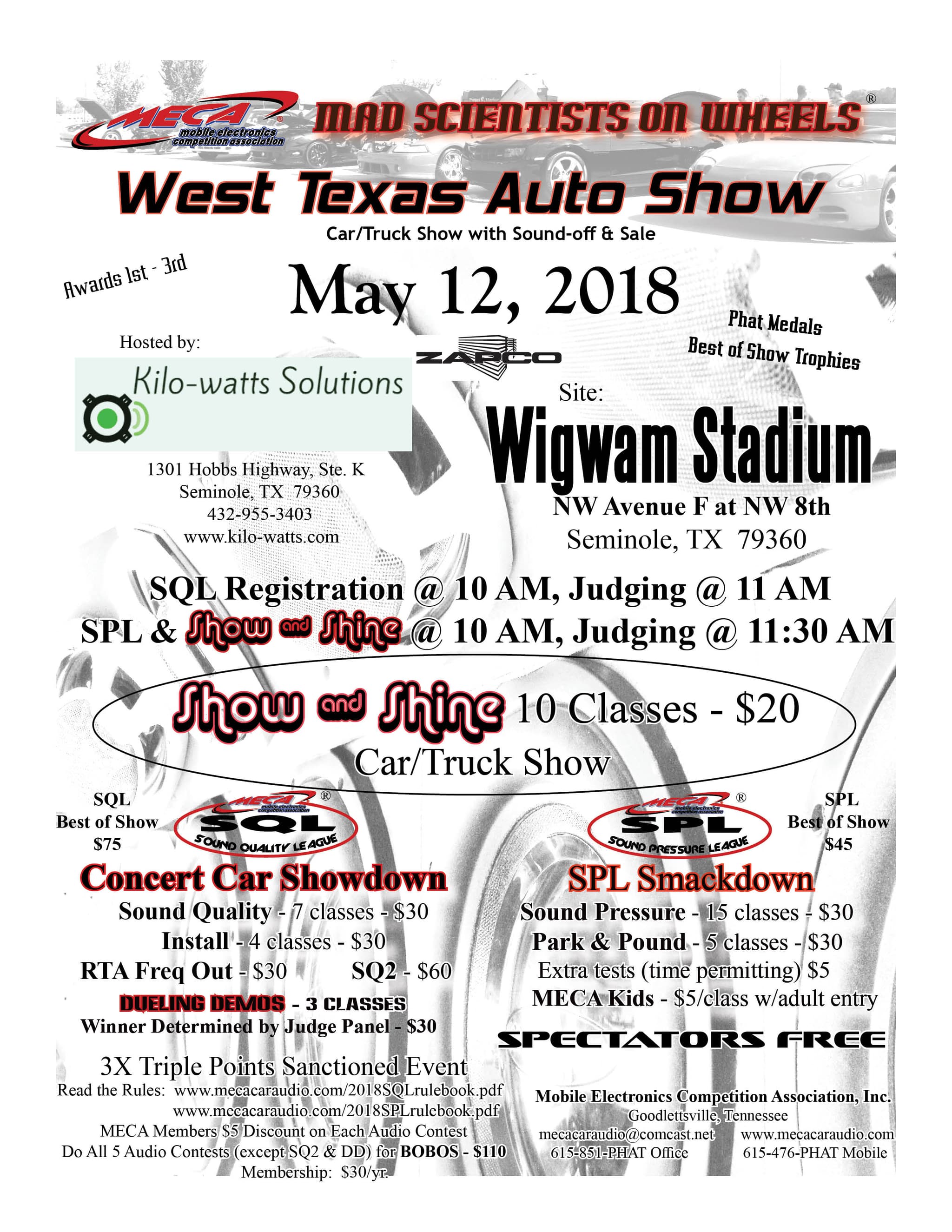 West Texas Auto Show Flyer