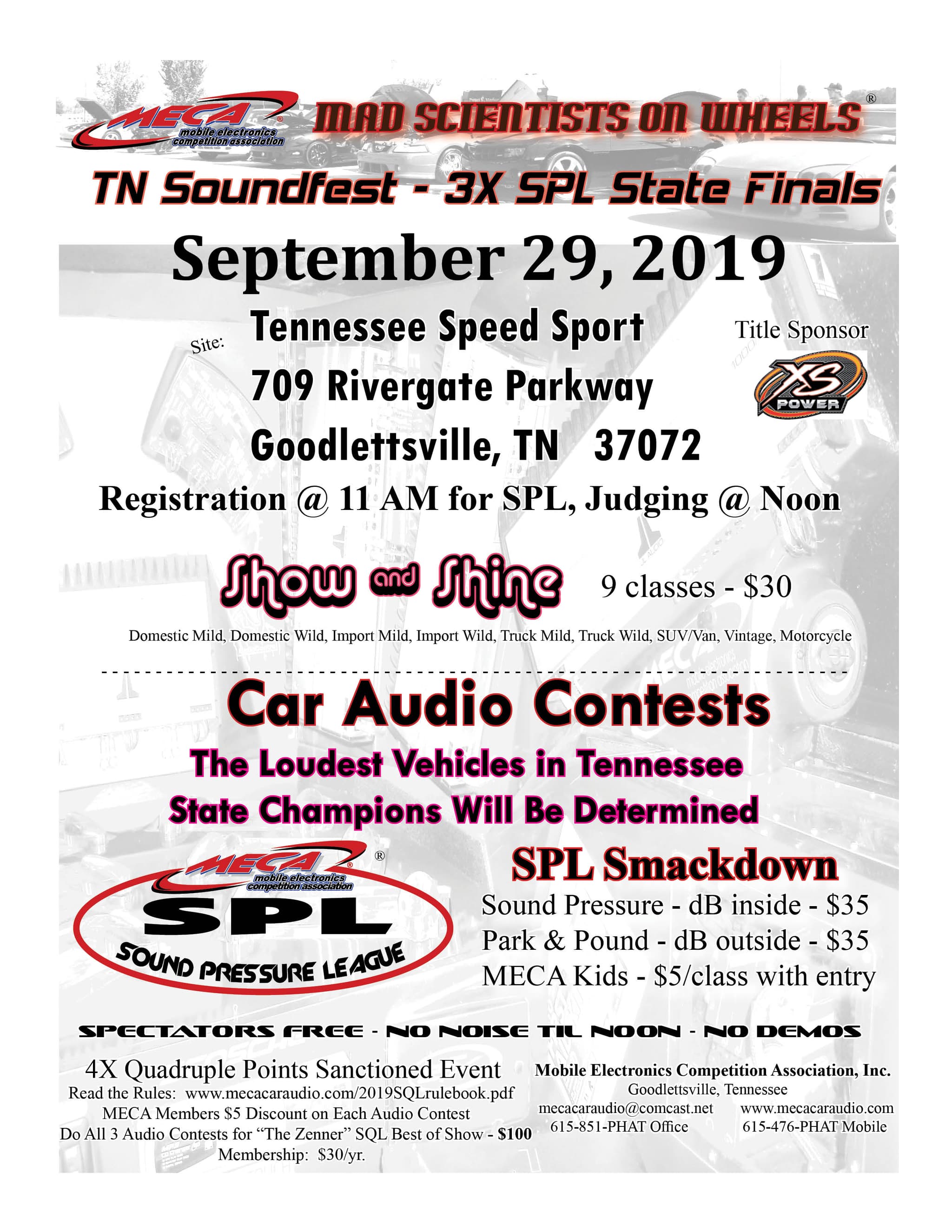 TN Soundfest - SQL State Finals Flyer