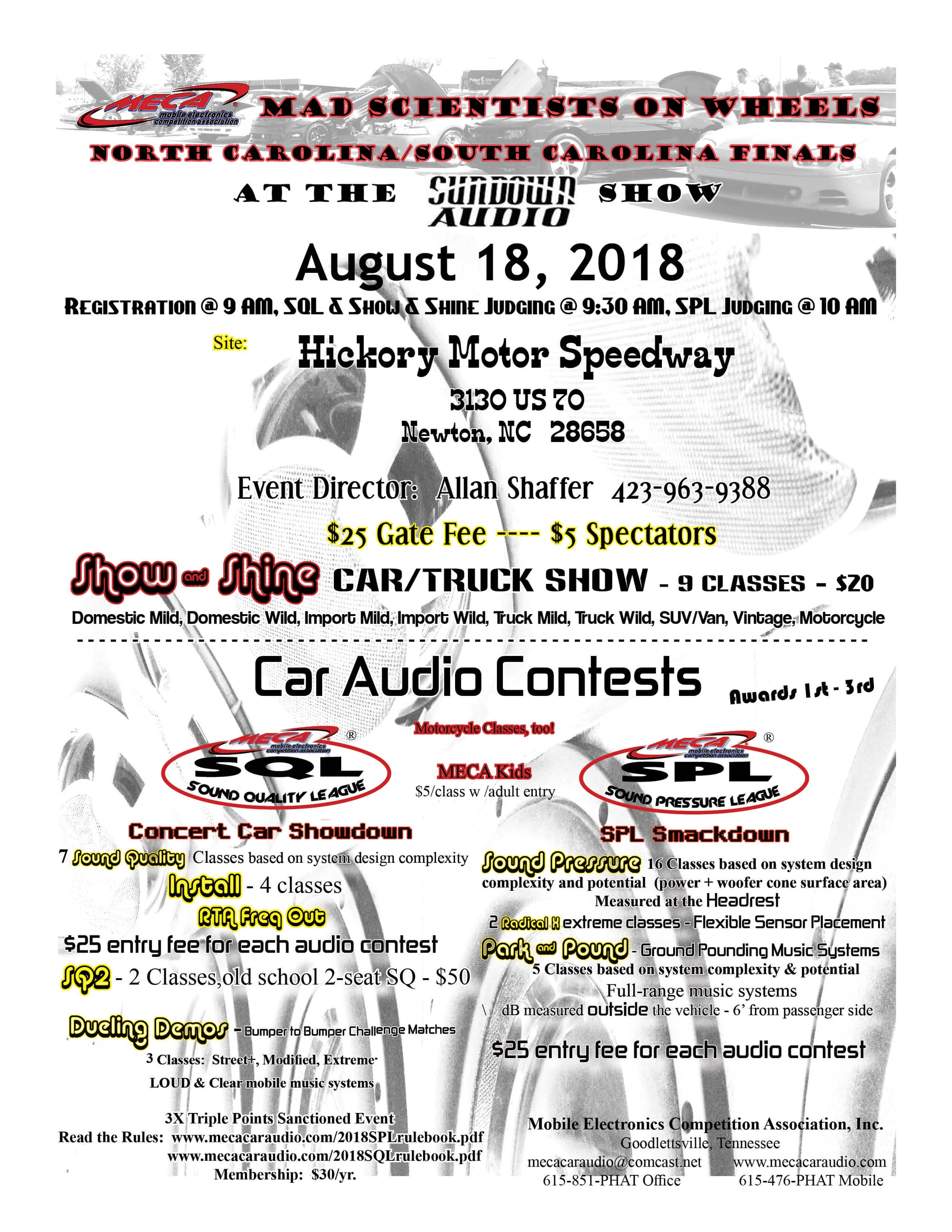 Sundown Show NC-SC-VA Finals Flyer