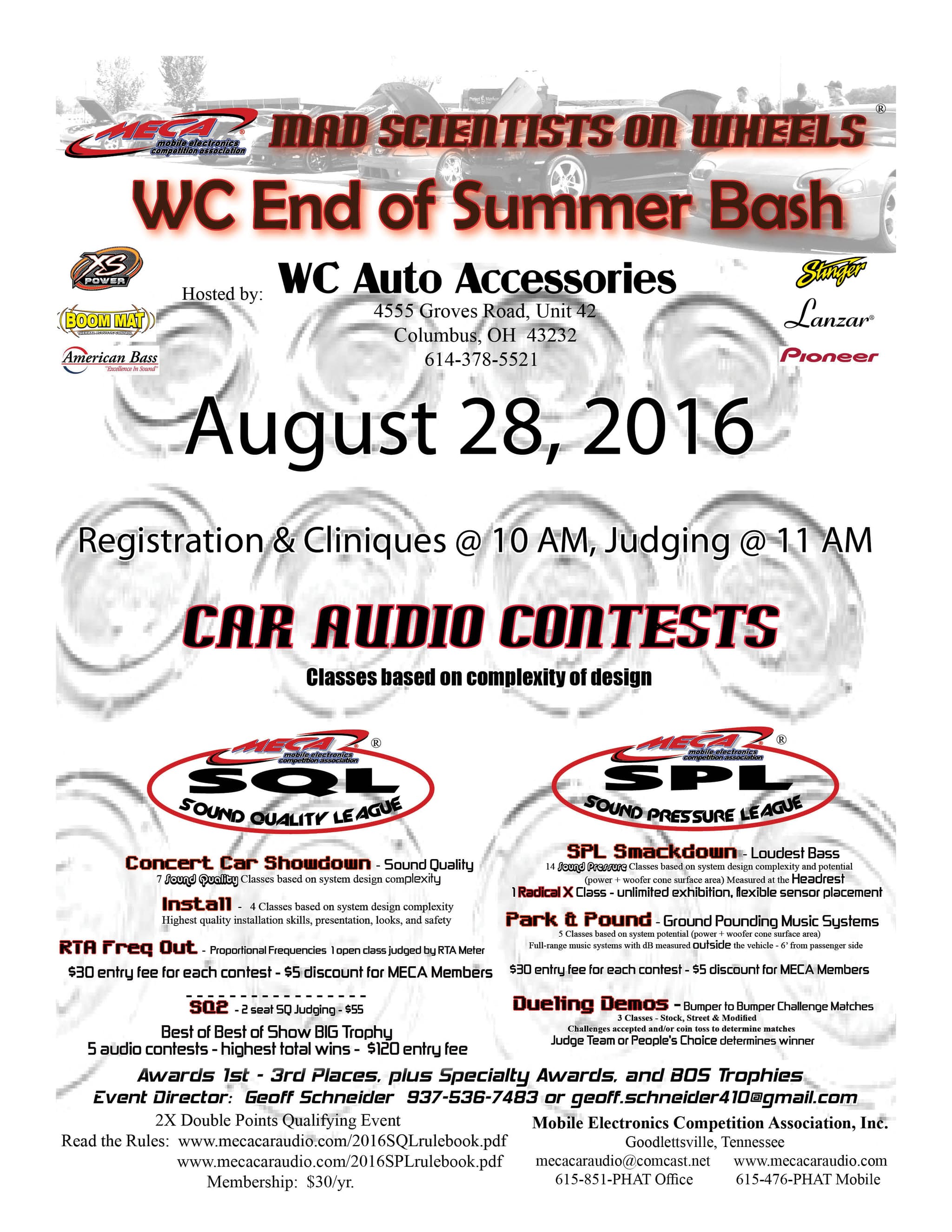 WC End of Summer Bash Flyer