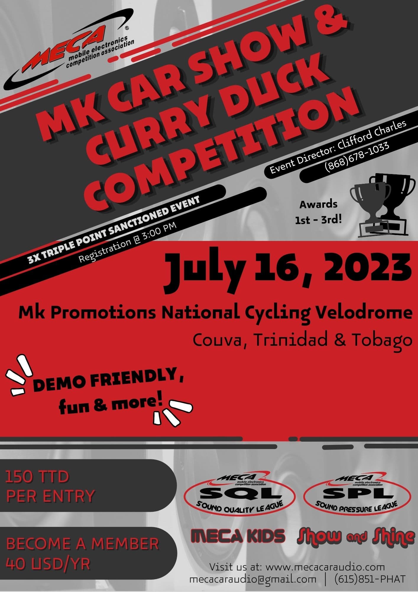 Mk Car Show & Curry Duck Competition Flyer