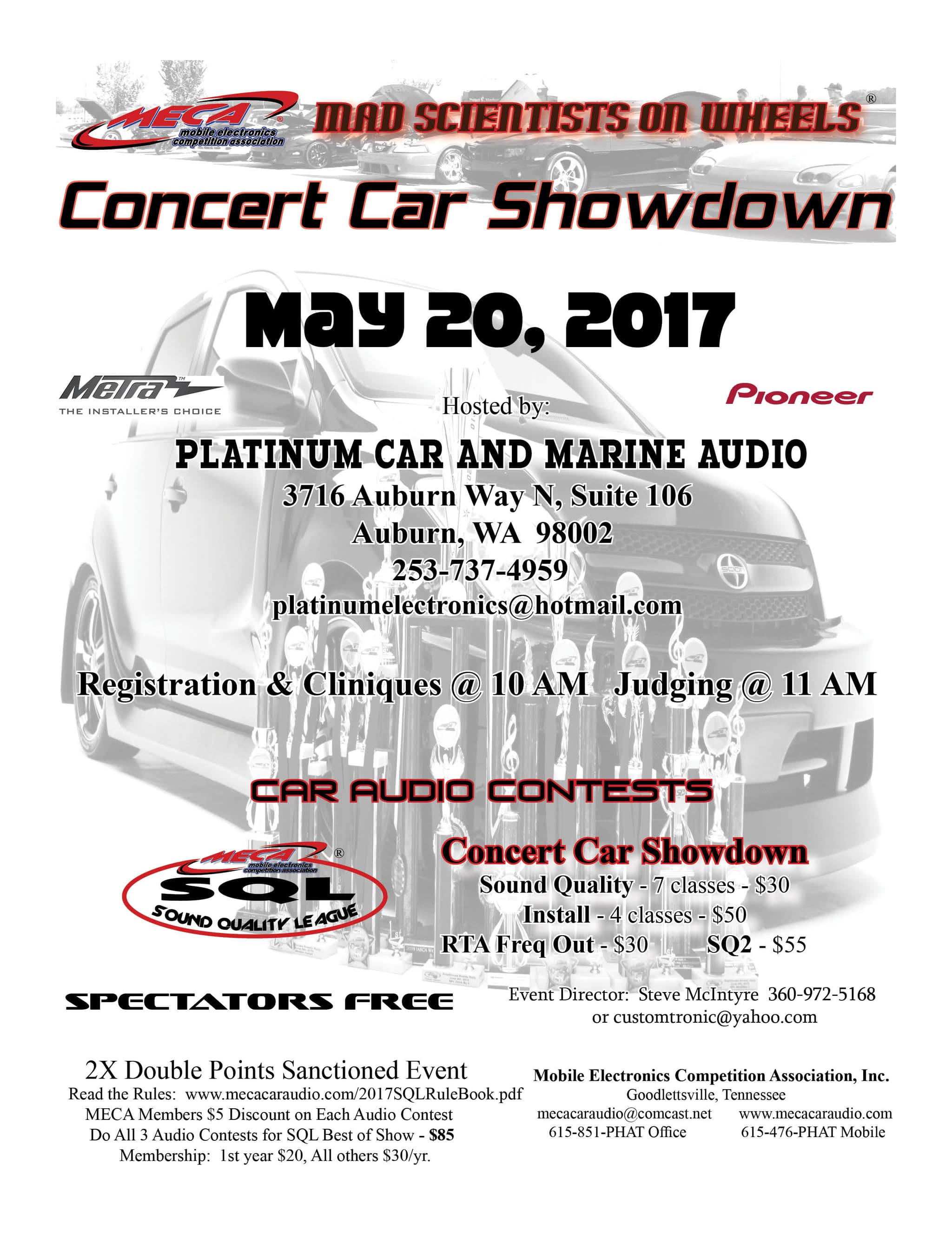 Concert Car Showdown Flyer
