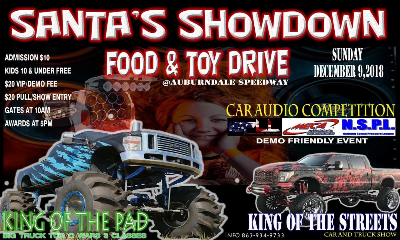 Santa's Showdown Food & Toy Drive Flyer