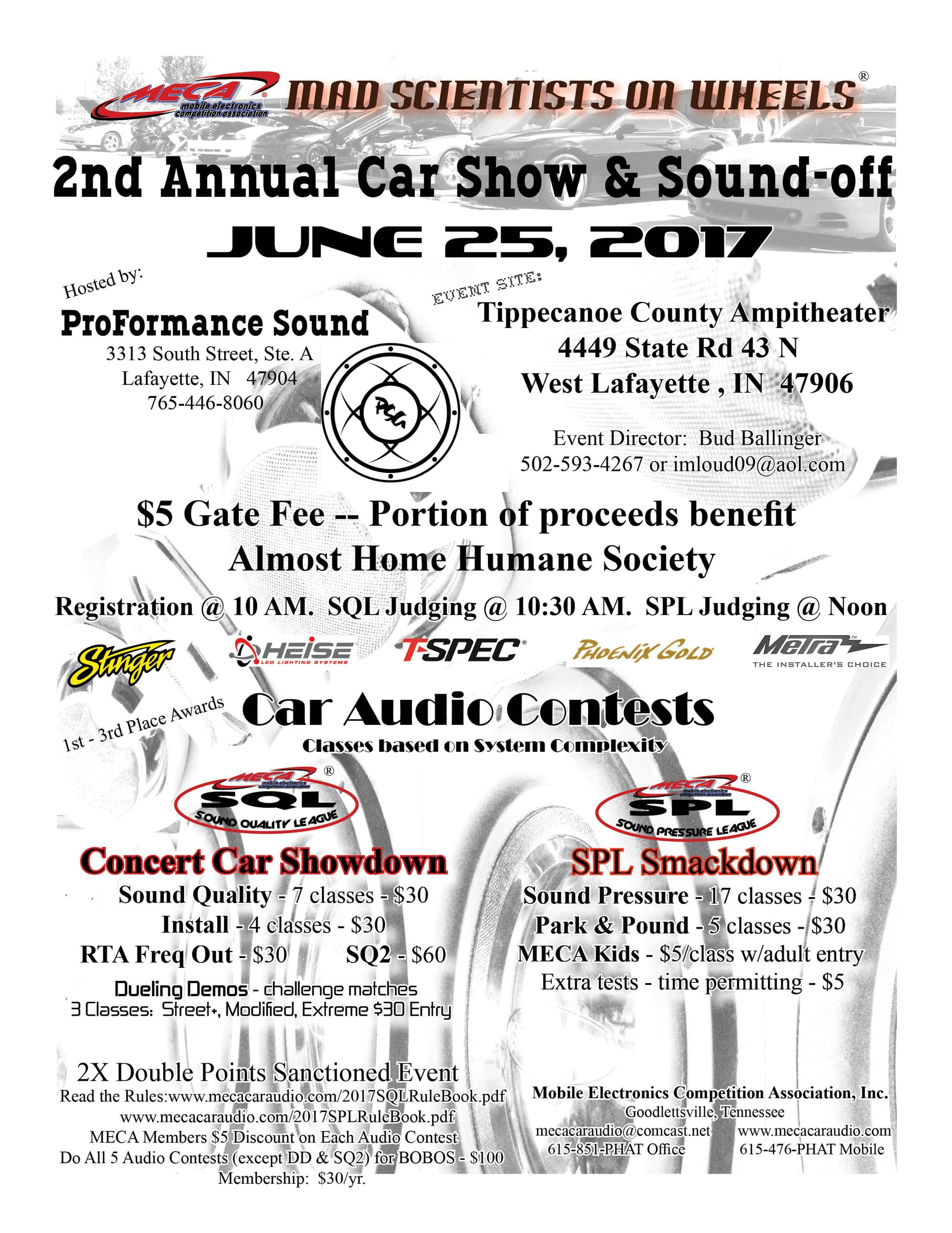 2nd Annual Car Show & Sound Competition Flyer