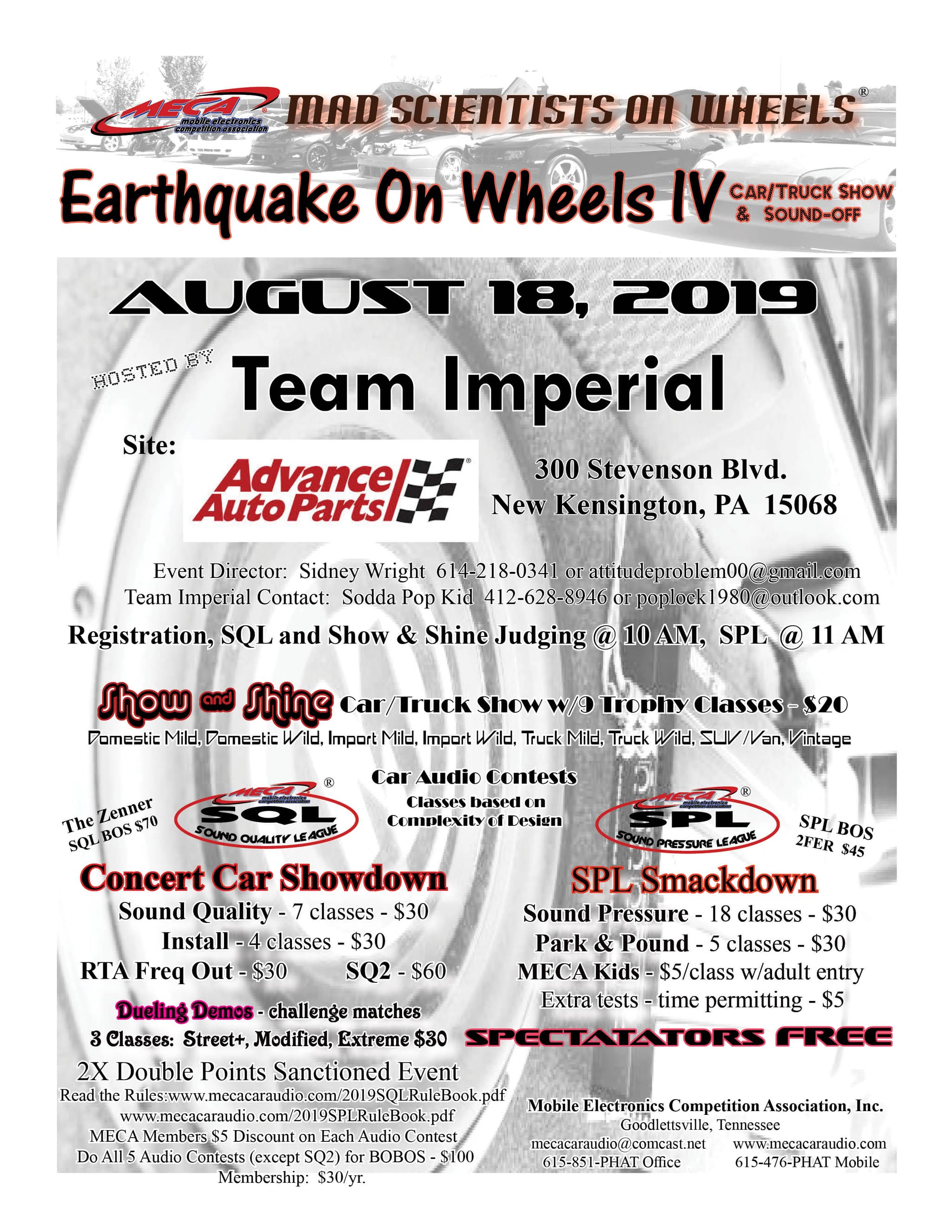 Earthquake On Wheels IV Flyer