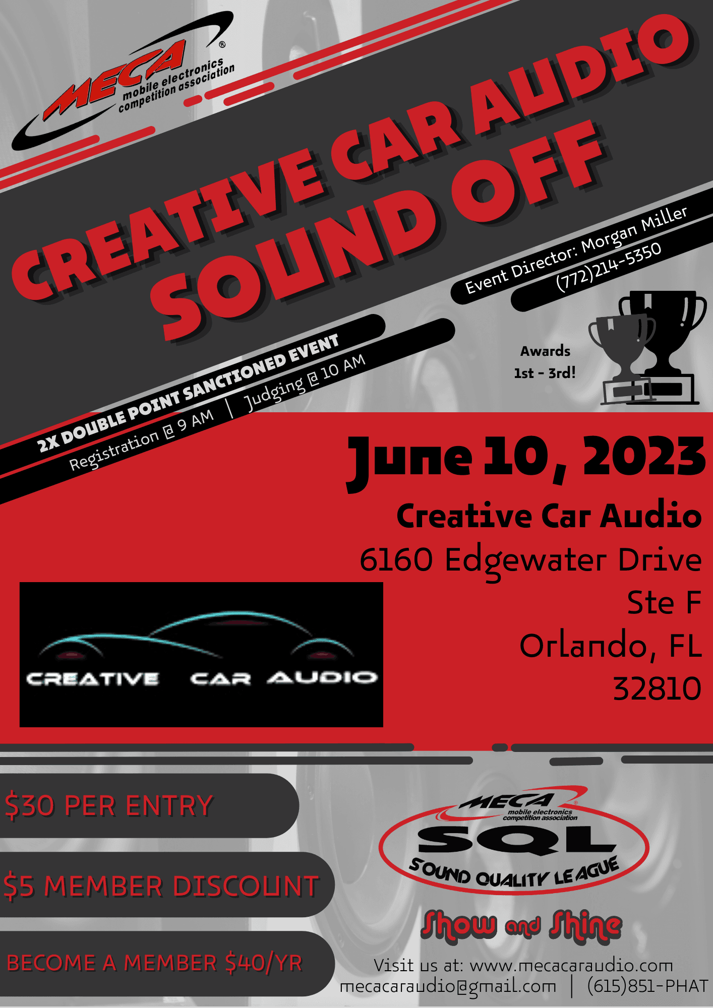 Creative Car Audio Sound Off Flyer
