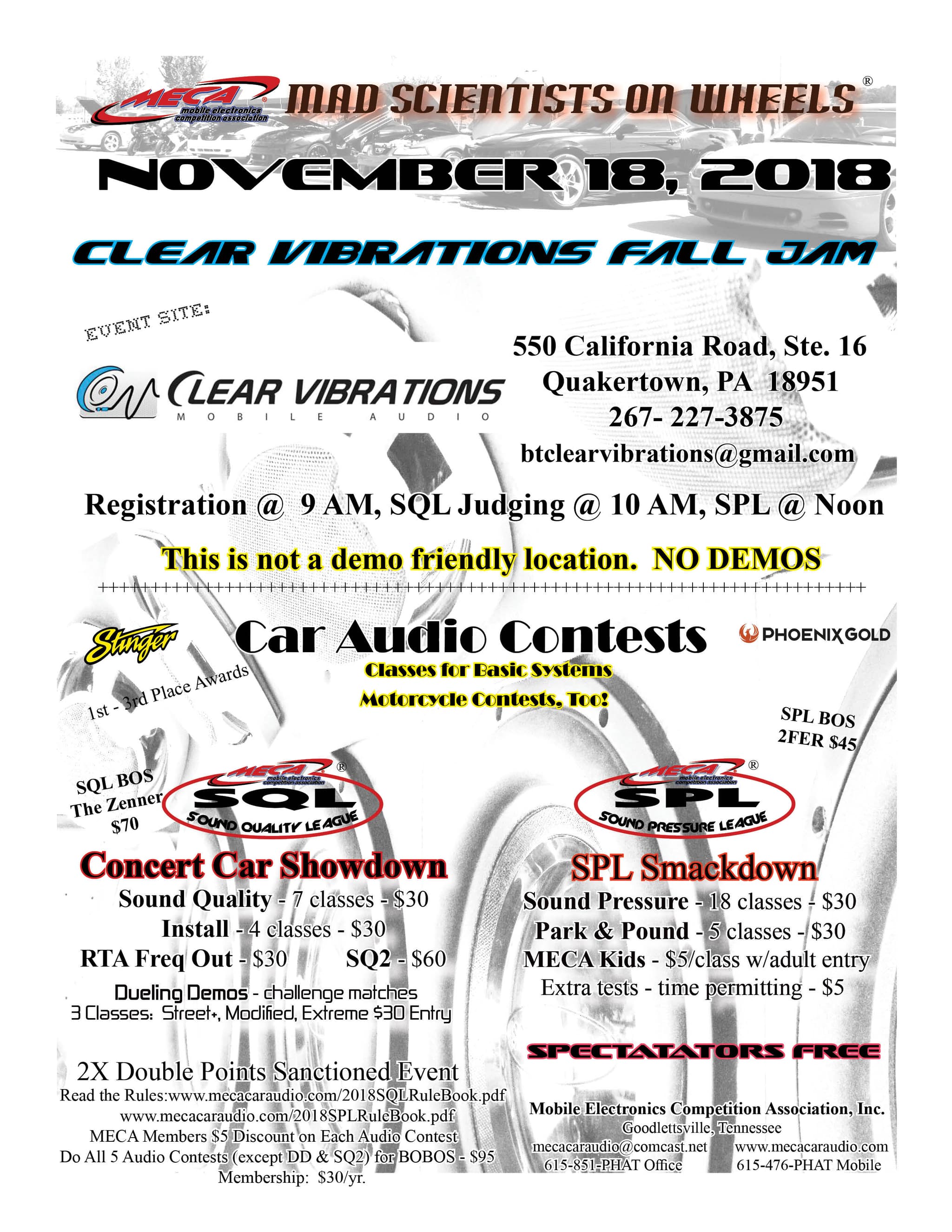 Clear Vibrations Fall Jam Flyer