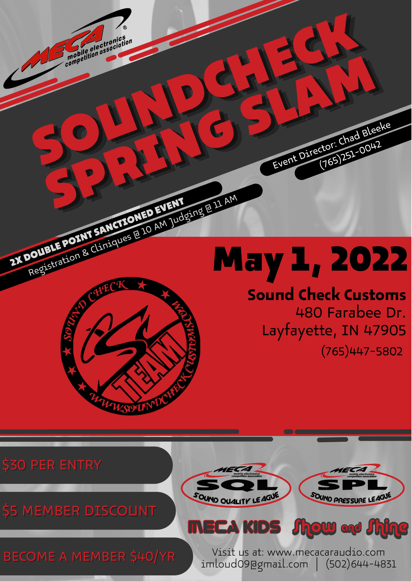 Sound Check Spring Slam Flyer