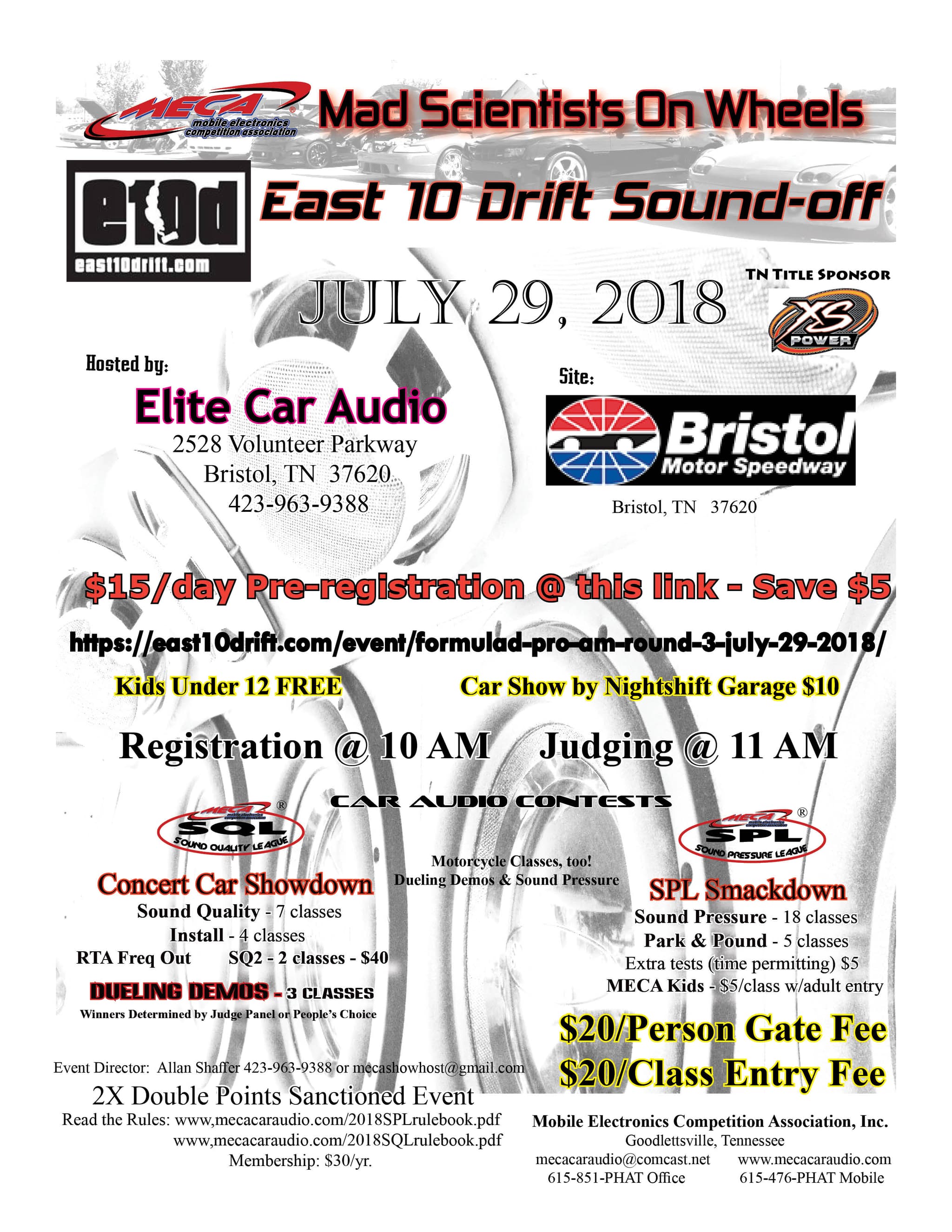 East 10 Drift Sound-off Flyer
