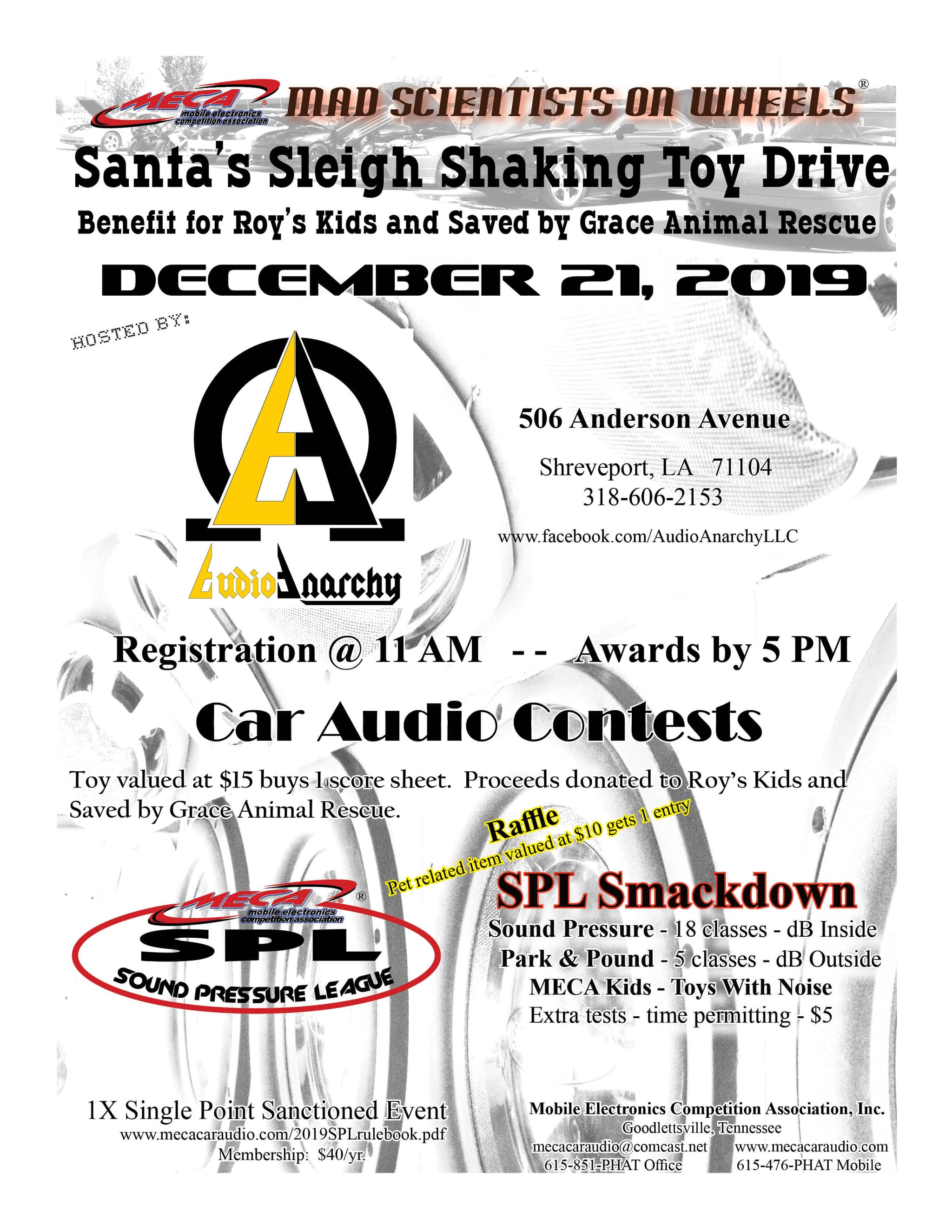 Santa's Sleigh Shaking Toy Drive Flyer