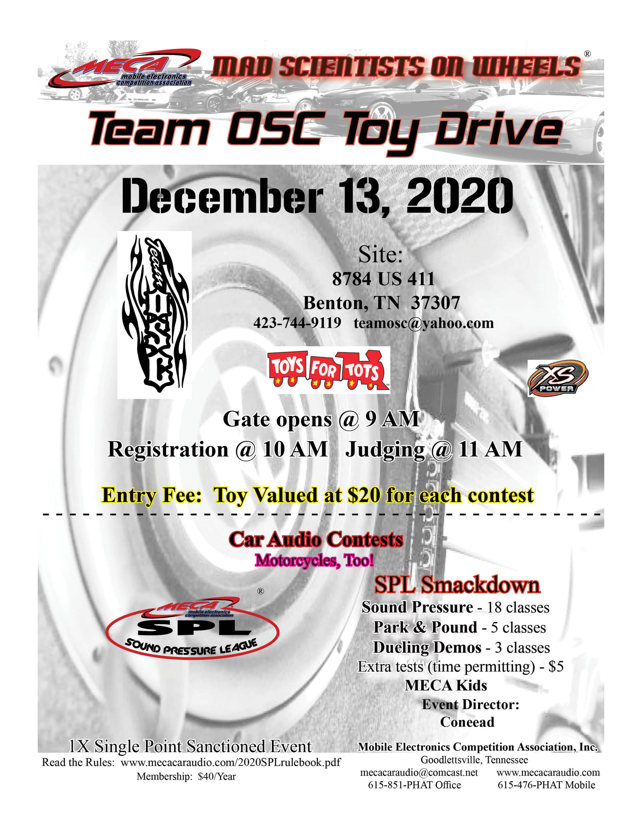 Team OSC Toy Drive Flyer