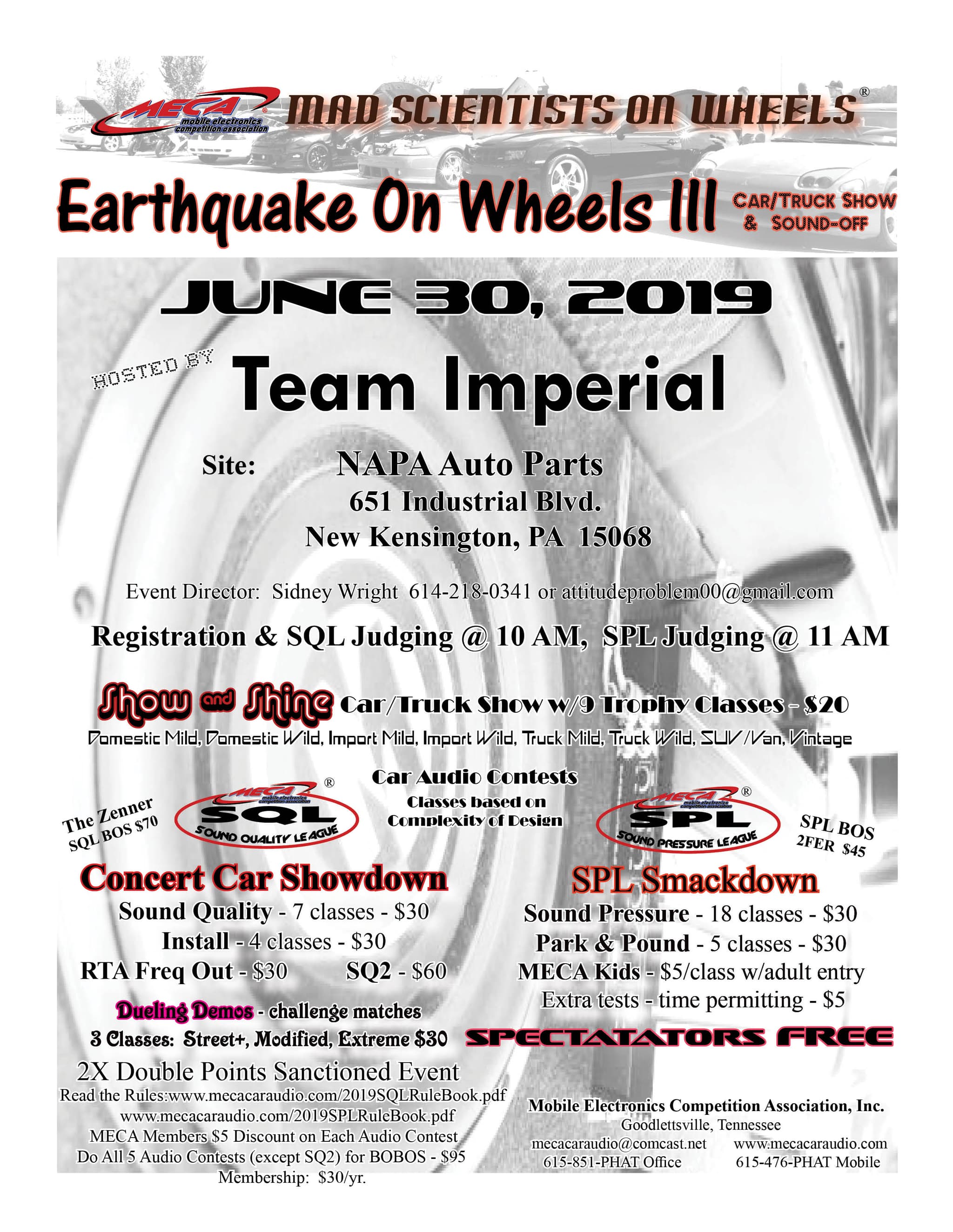 Earthquake On Wheels III Flyer