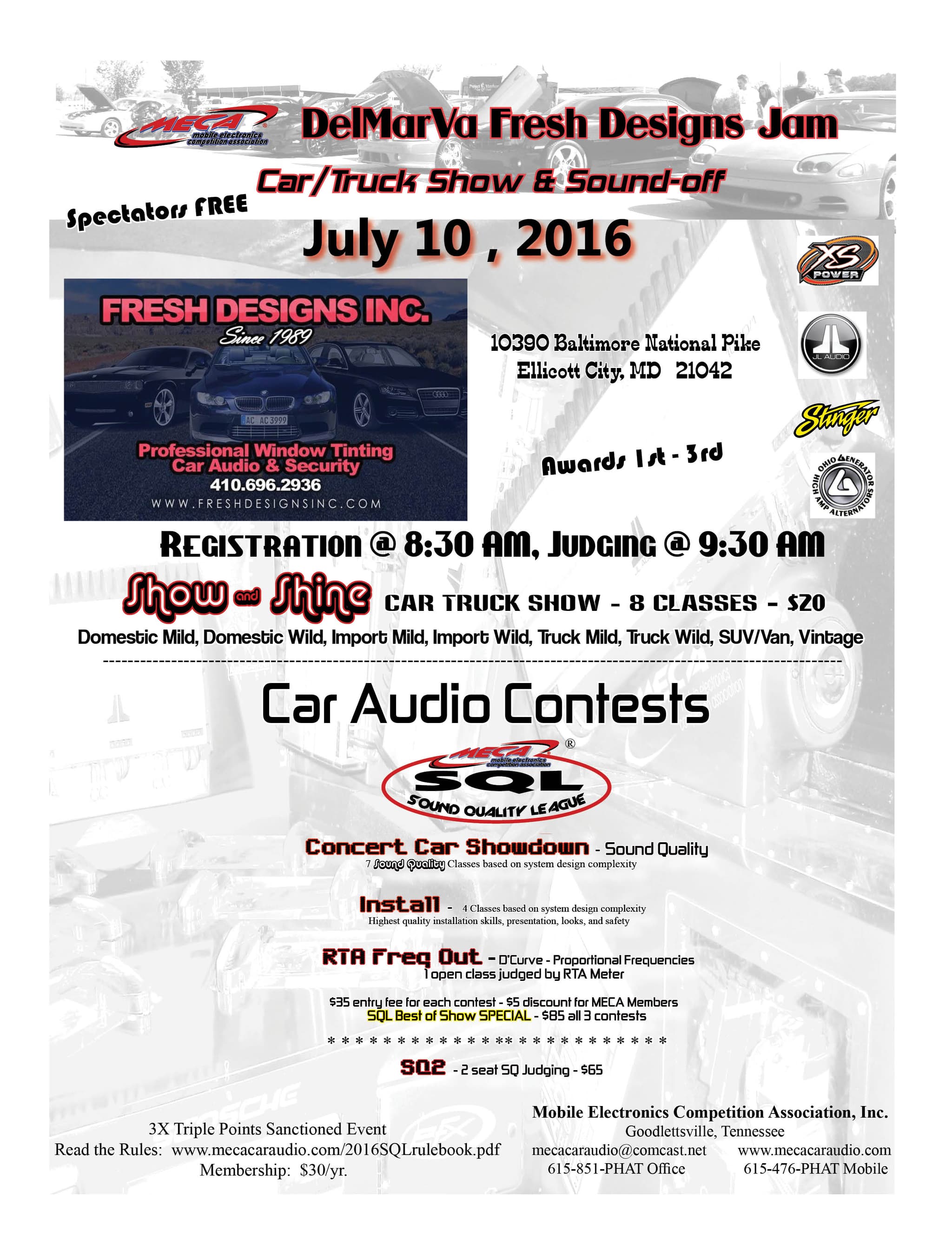 DelMarVa Fresh Designs Jam Flyer