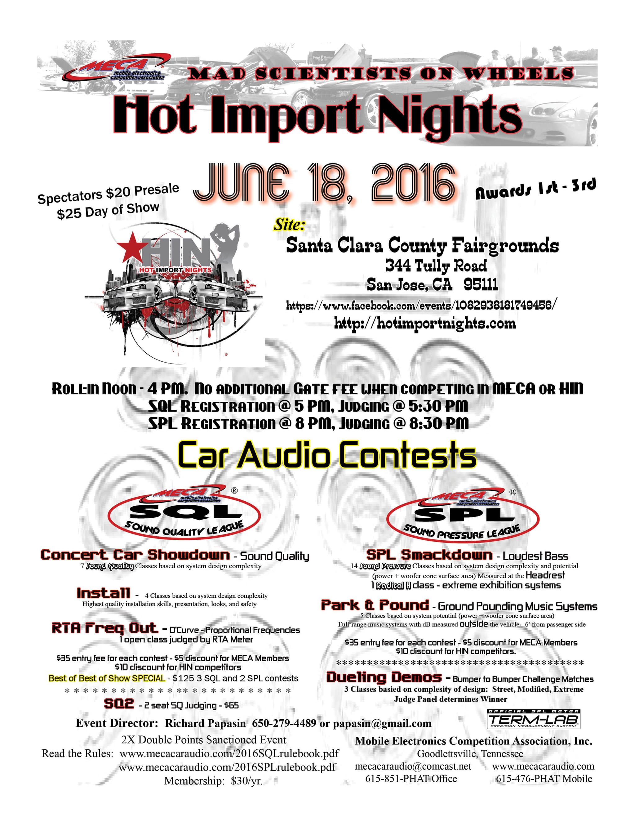 MECA @ Hot Import Nights in San Jose Flyer