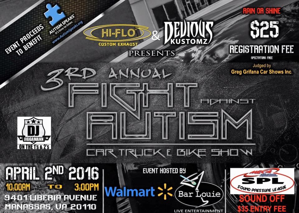 3rd Annual Fight Against Autism Flyer