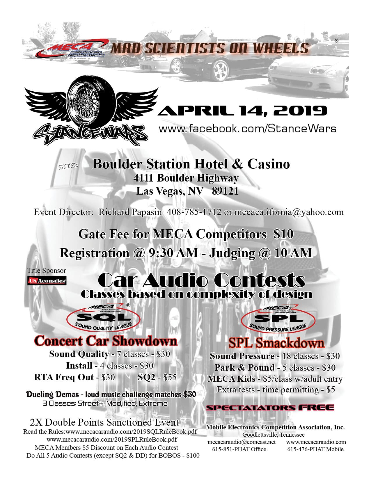 MECA at StanceWars Las Vegas 2019 Flyer
