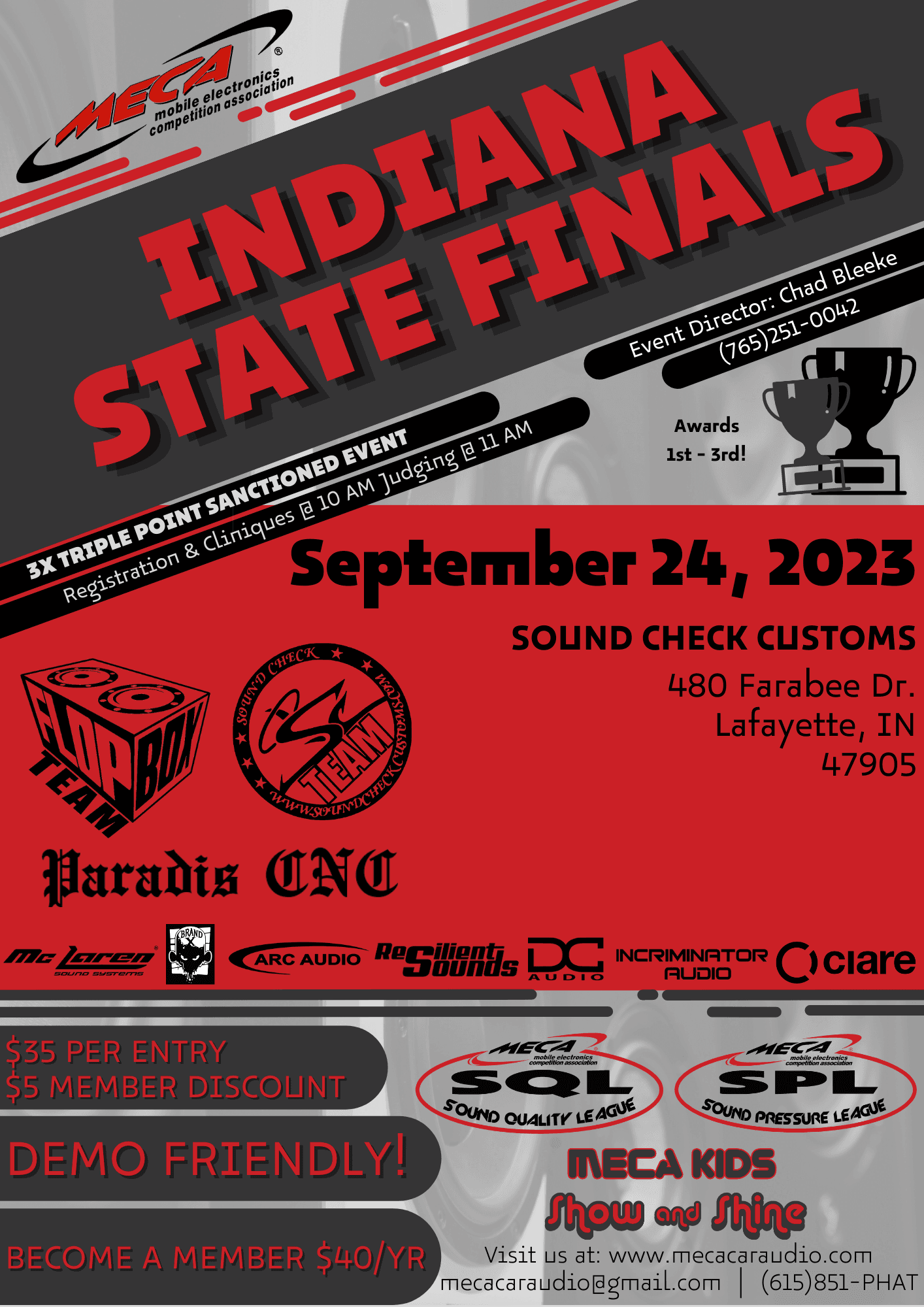 Indiana State Finals Flyer