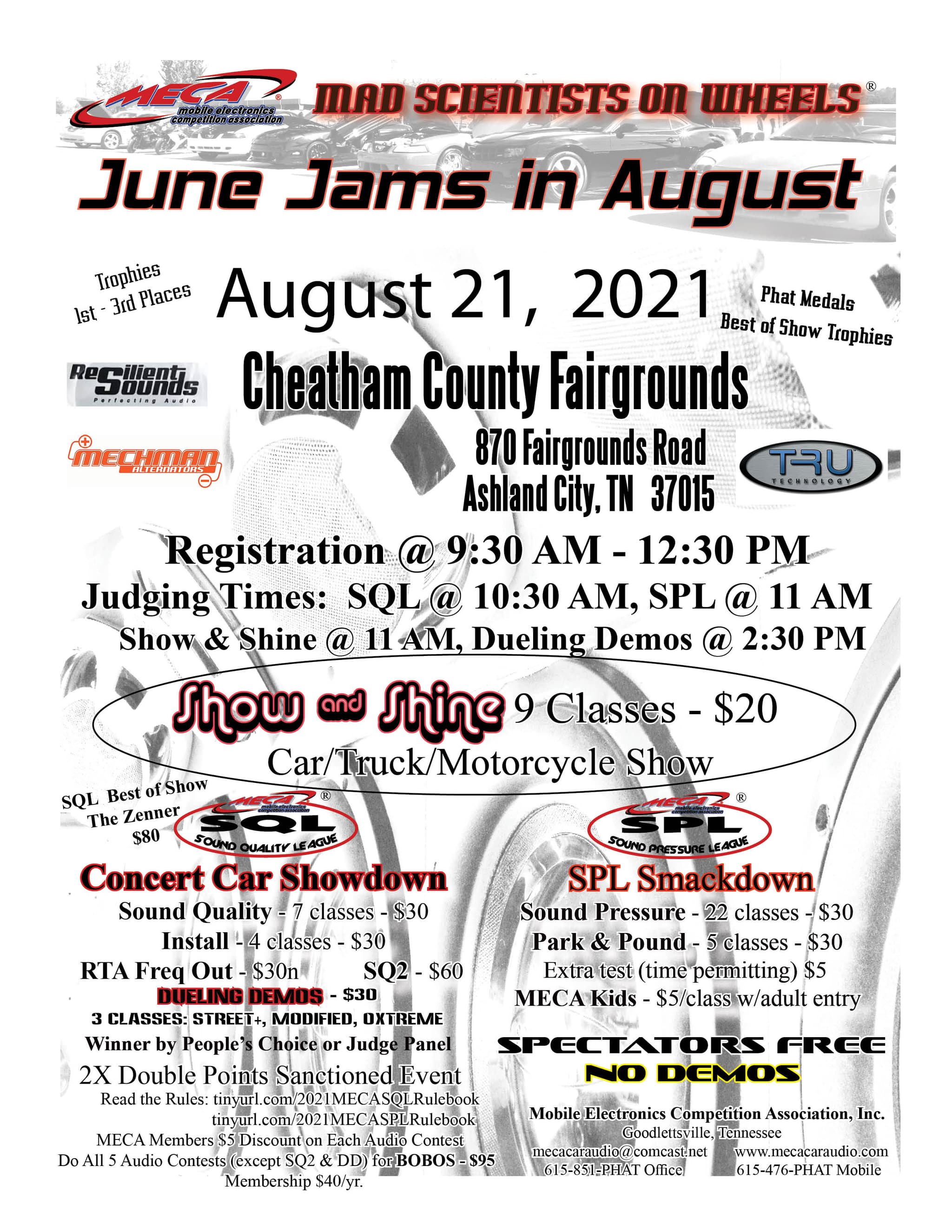 June Jams in August Flyer