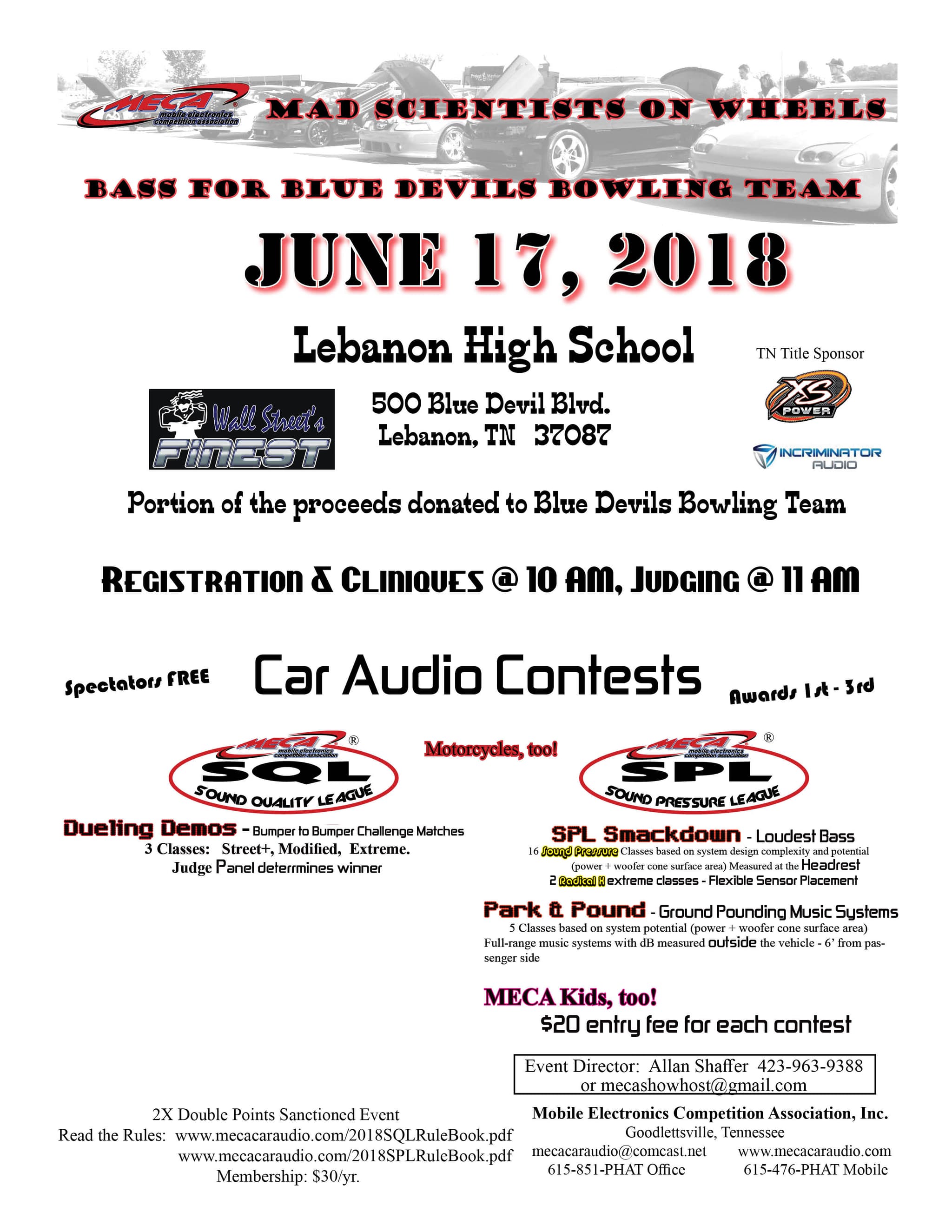 LHS Bowling Team Benefit Flyer