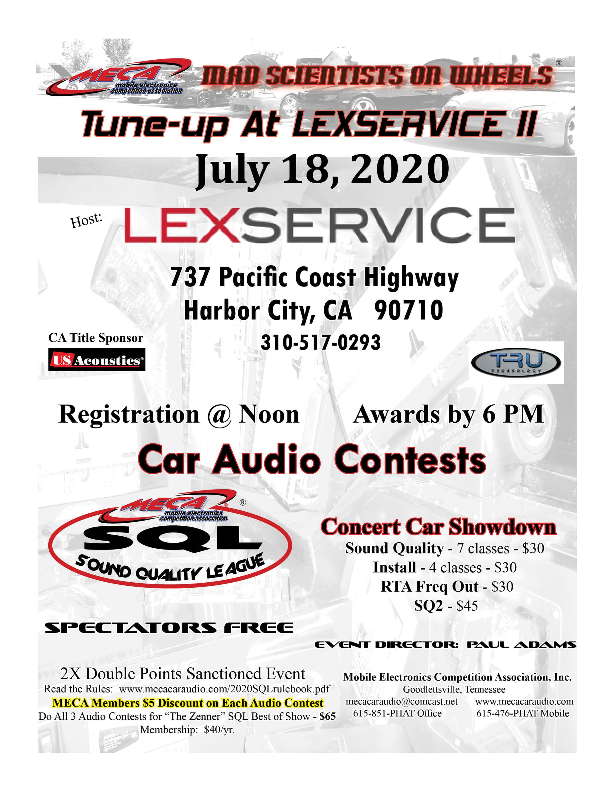 LexService Concert Car Showdown Flyer