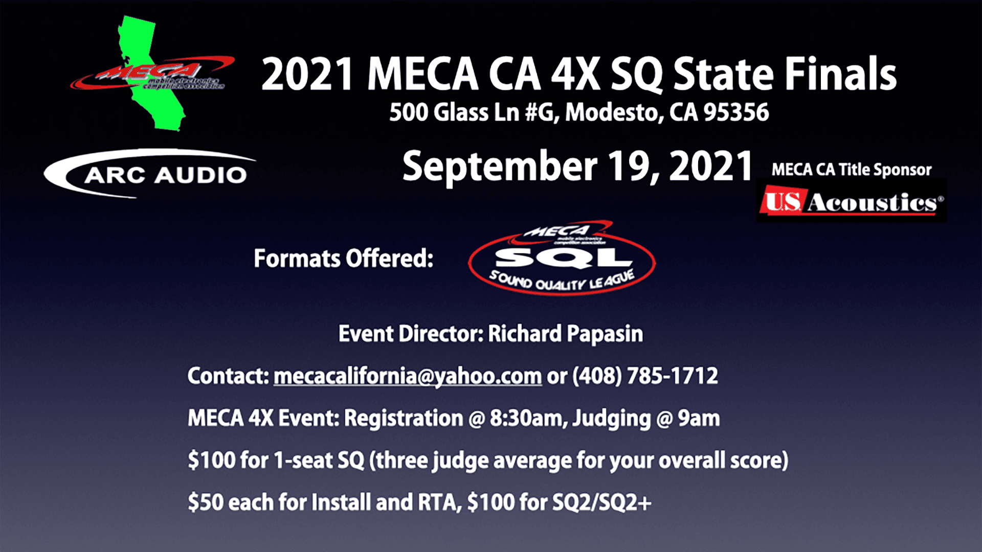 2021 MECA CA 4X SQ State Finals Flyer