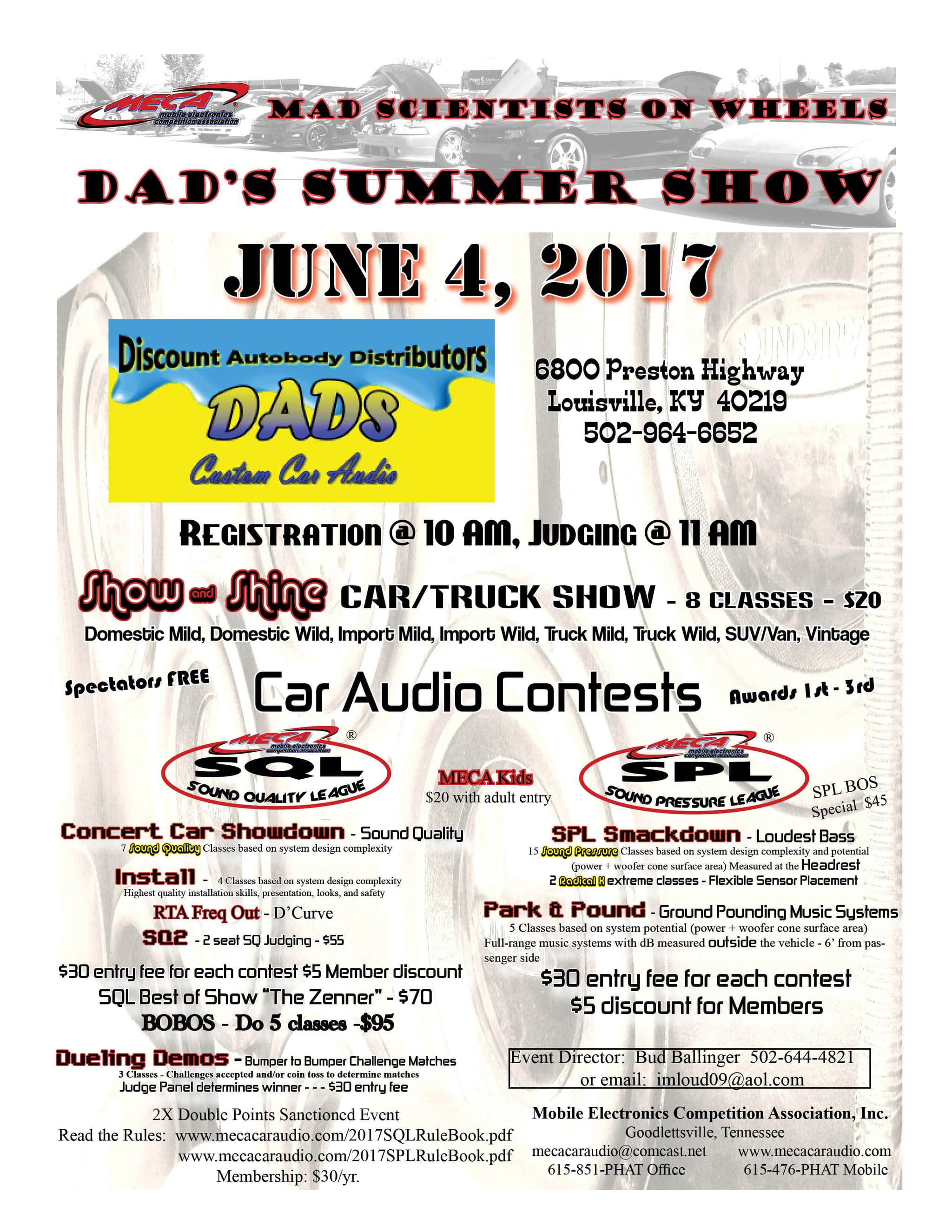 DAD's Summer Show Flyer