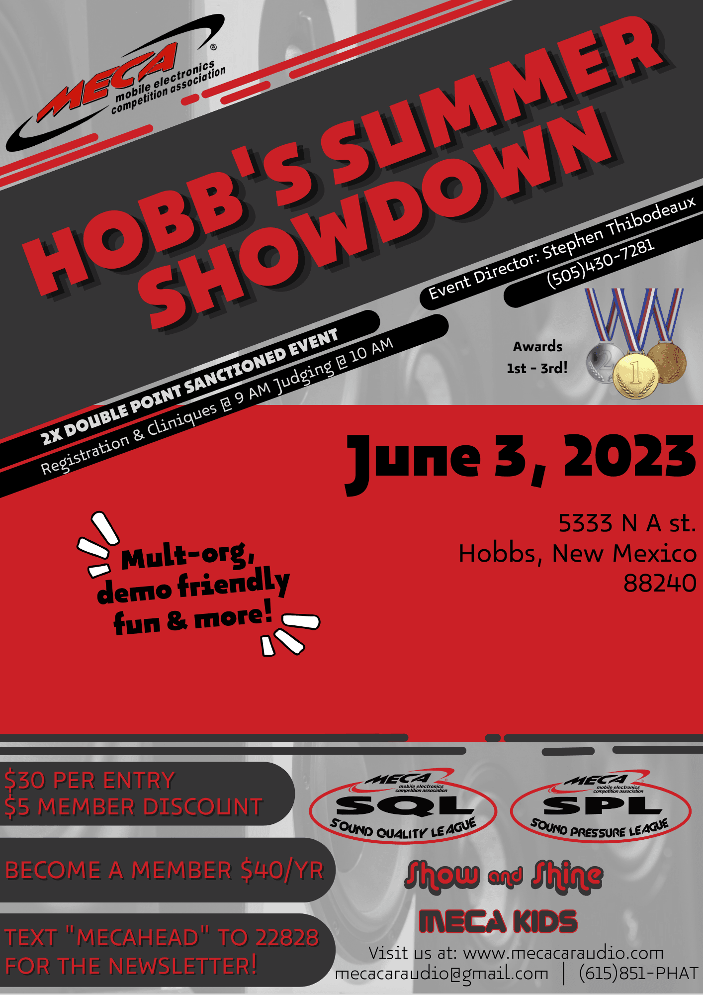 Hobb's Summer Showdown Flyer